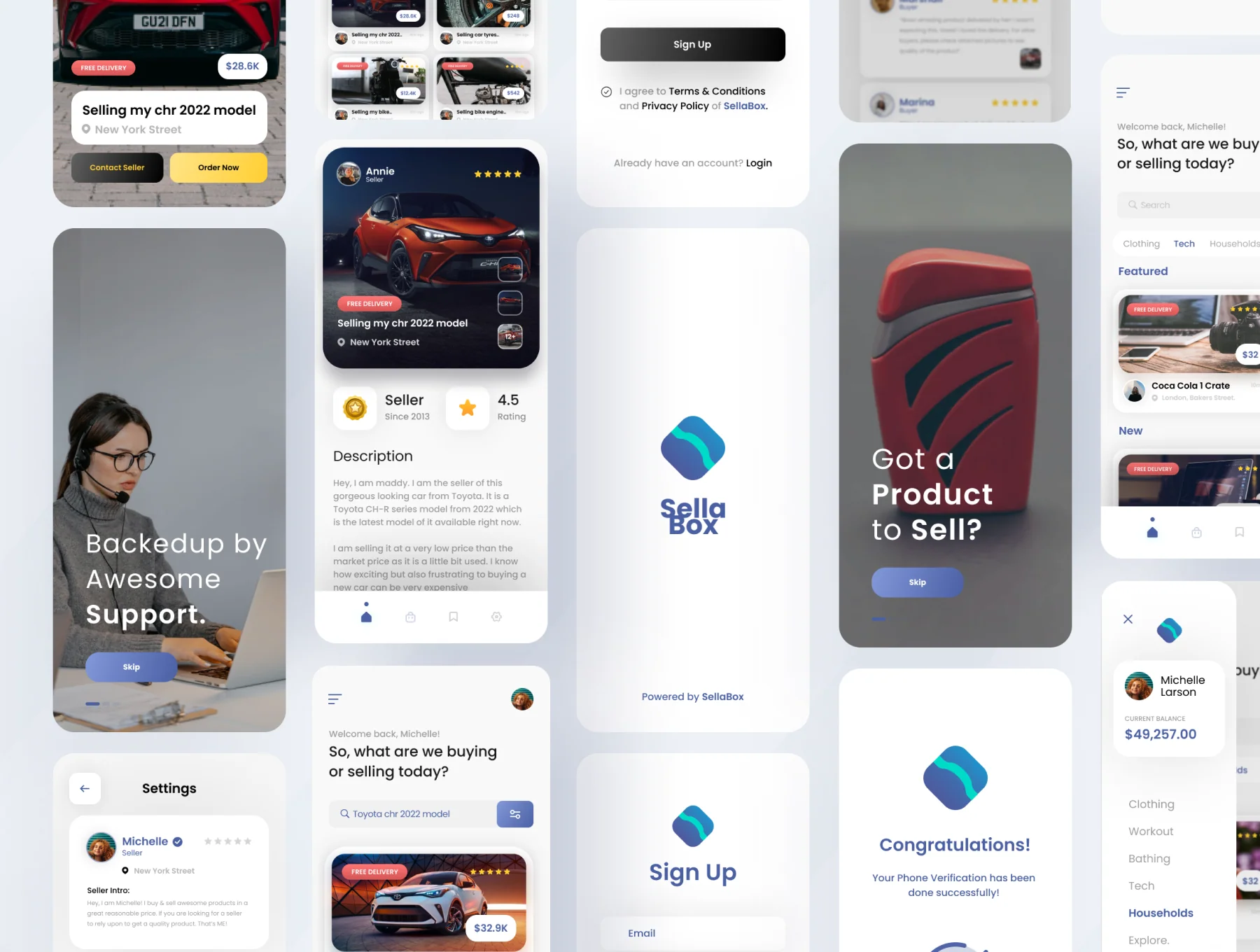 SellaBox - A Premium Buy & Sell Marketplace Mobile App UI Kit 3