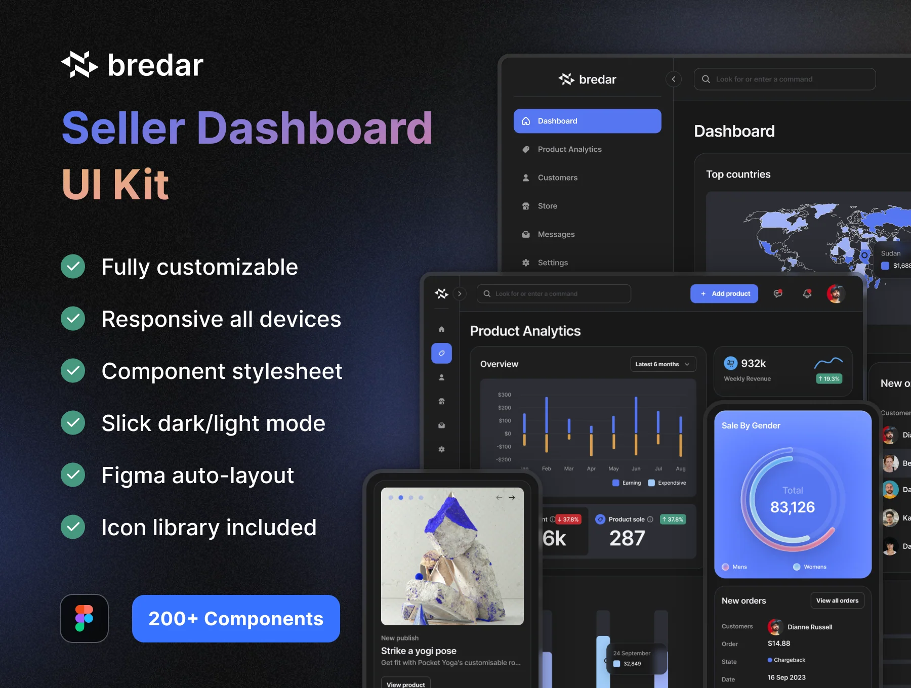 Bredar - Seller Dashboard UI Kit