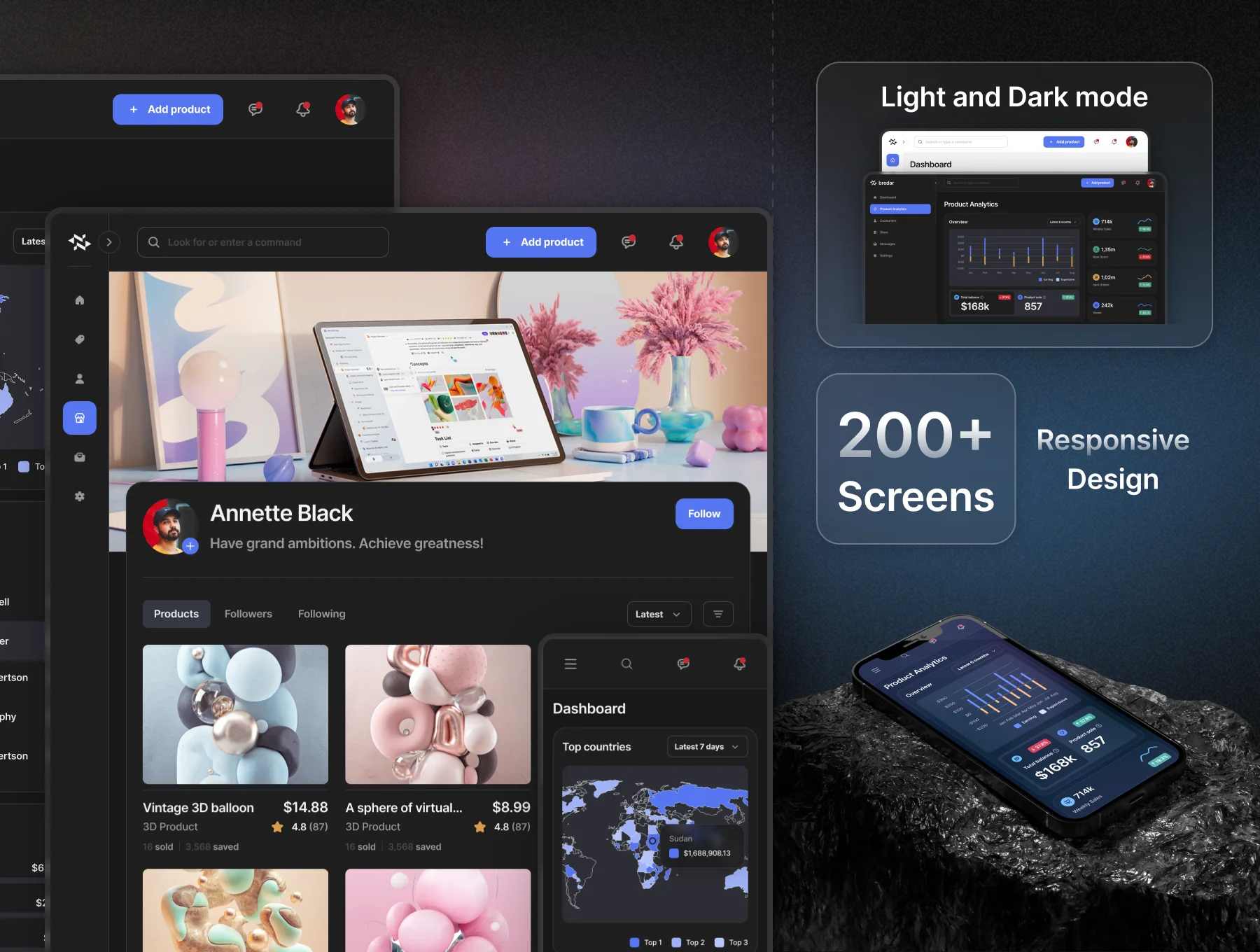 Bredar - Seller Dashboard UI Kit 2