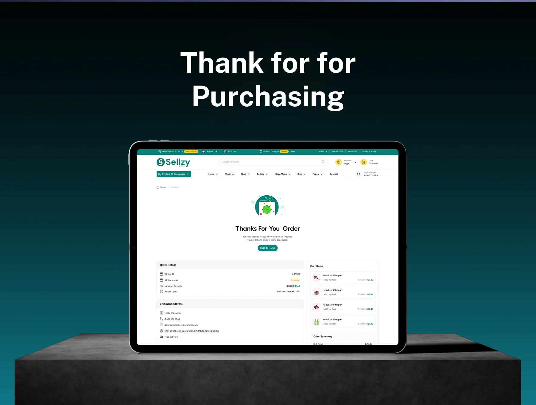 Sellzy - Multivendor eCommerce Figma UI Template 10
