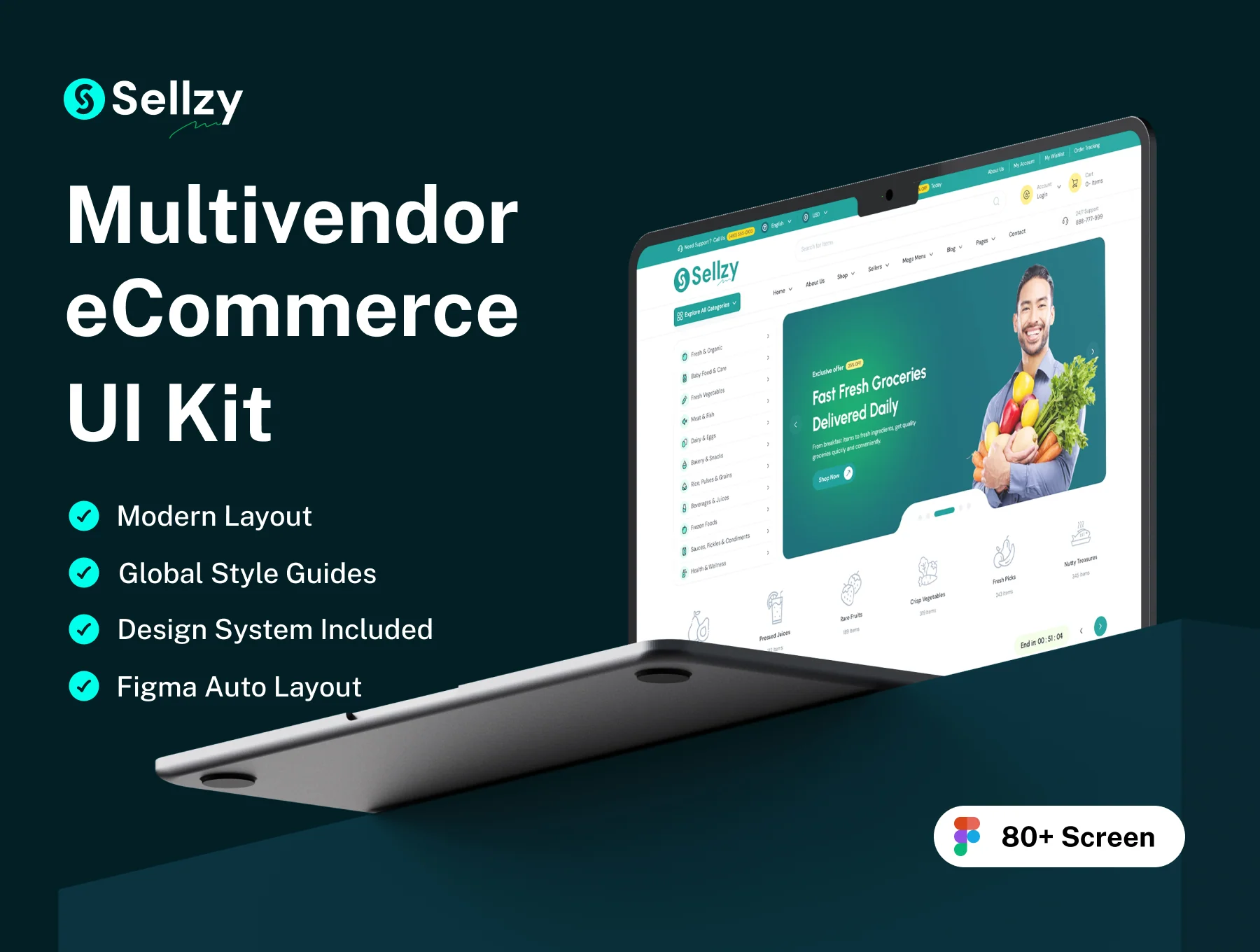 Sellzy - Multivendor eCommerce Figma UI Template