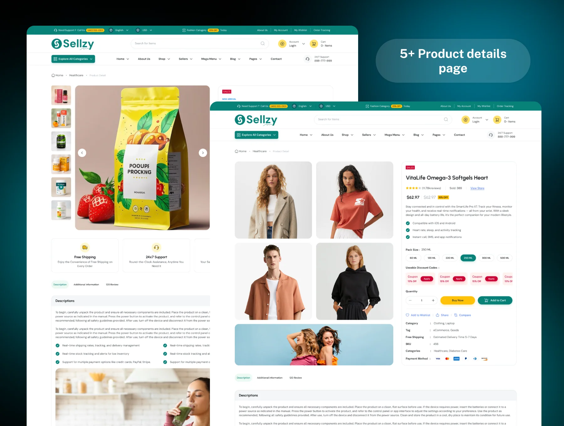 Sellzy - Multivendor eCommerce Figma UI Template 4