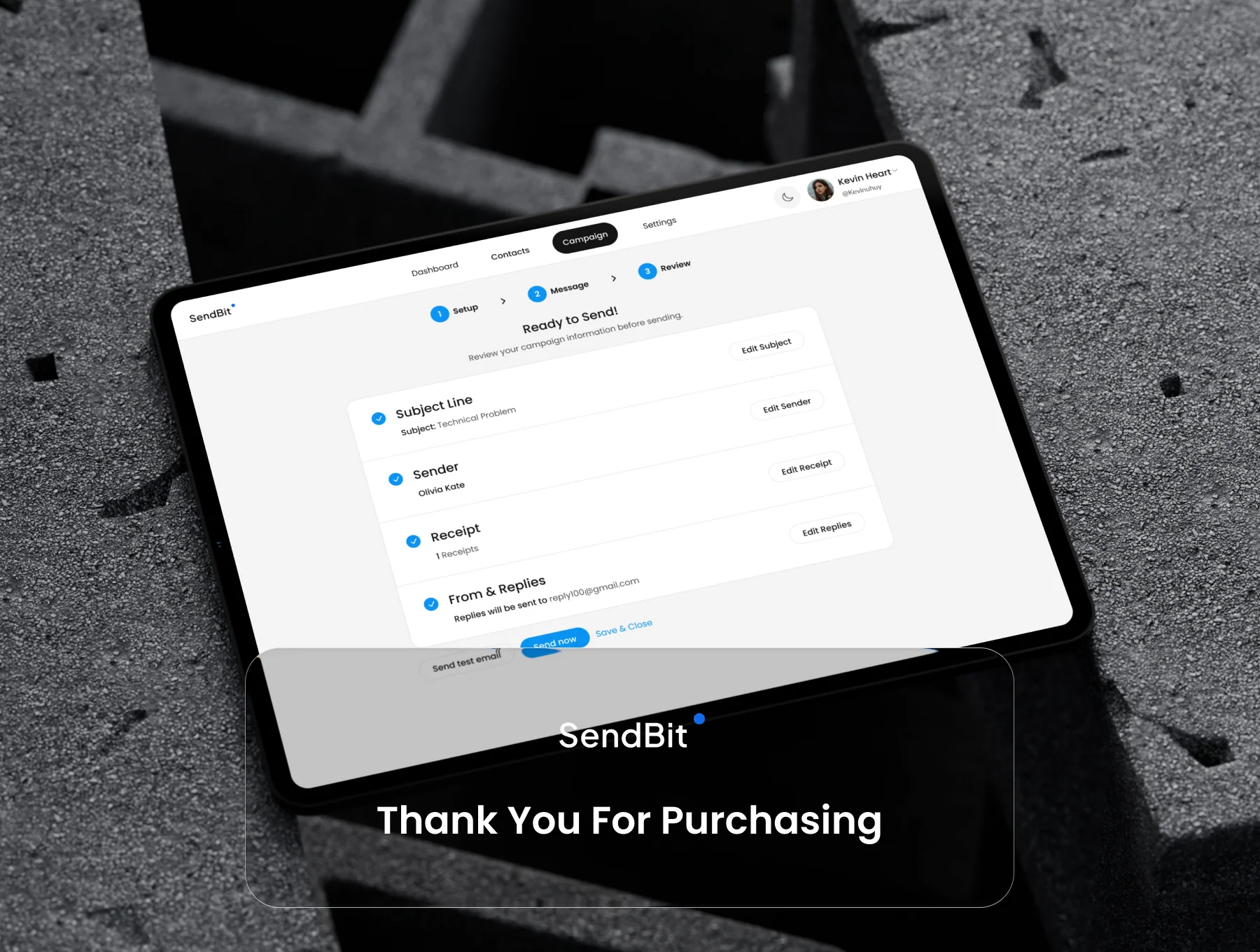 Sendbit - Marketing Campaign Dashboard UI Kit 6