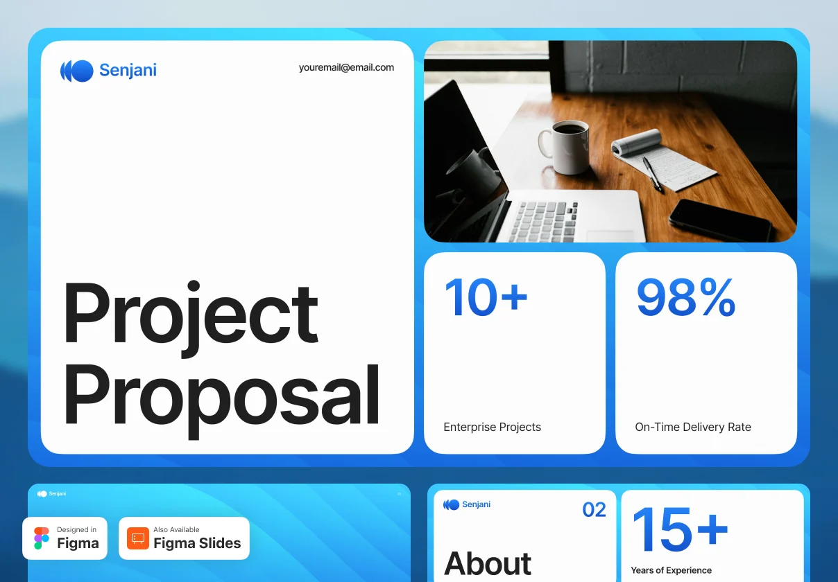 Senjani – Modern Project Proposal Presentation for Figma