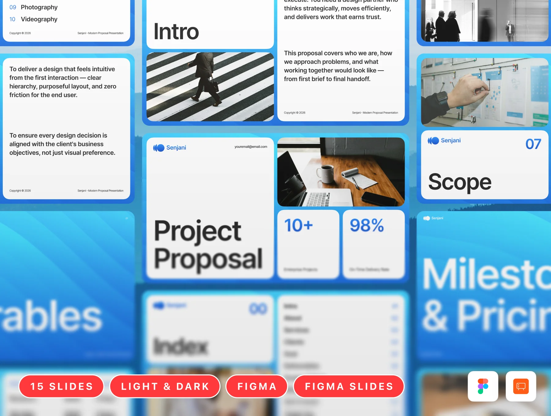 Senjani – Modern Project Proposal Presentation for Figma 3