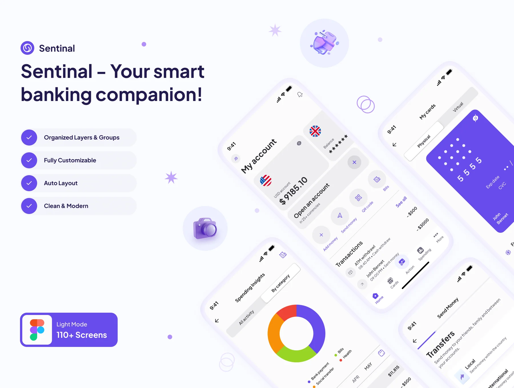 Sentinal - Banking App - UI Kit