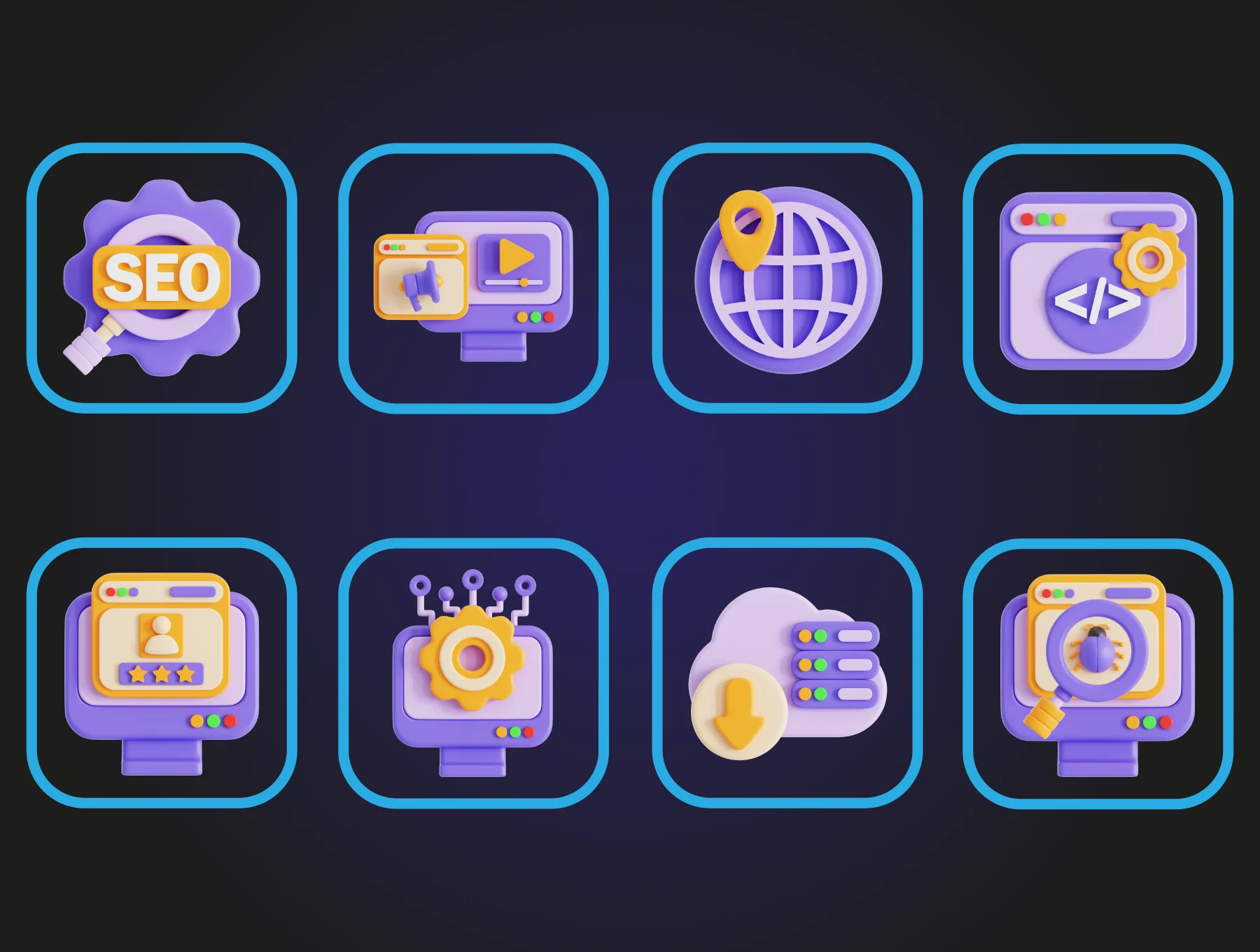 SEO & Website 3D Icon Pack 5