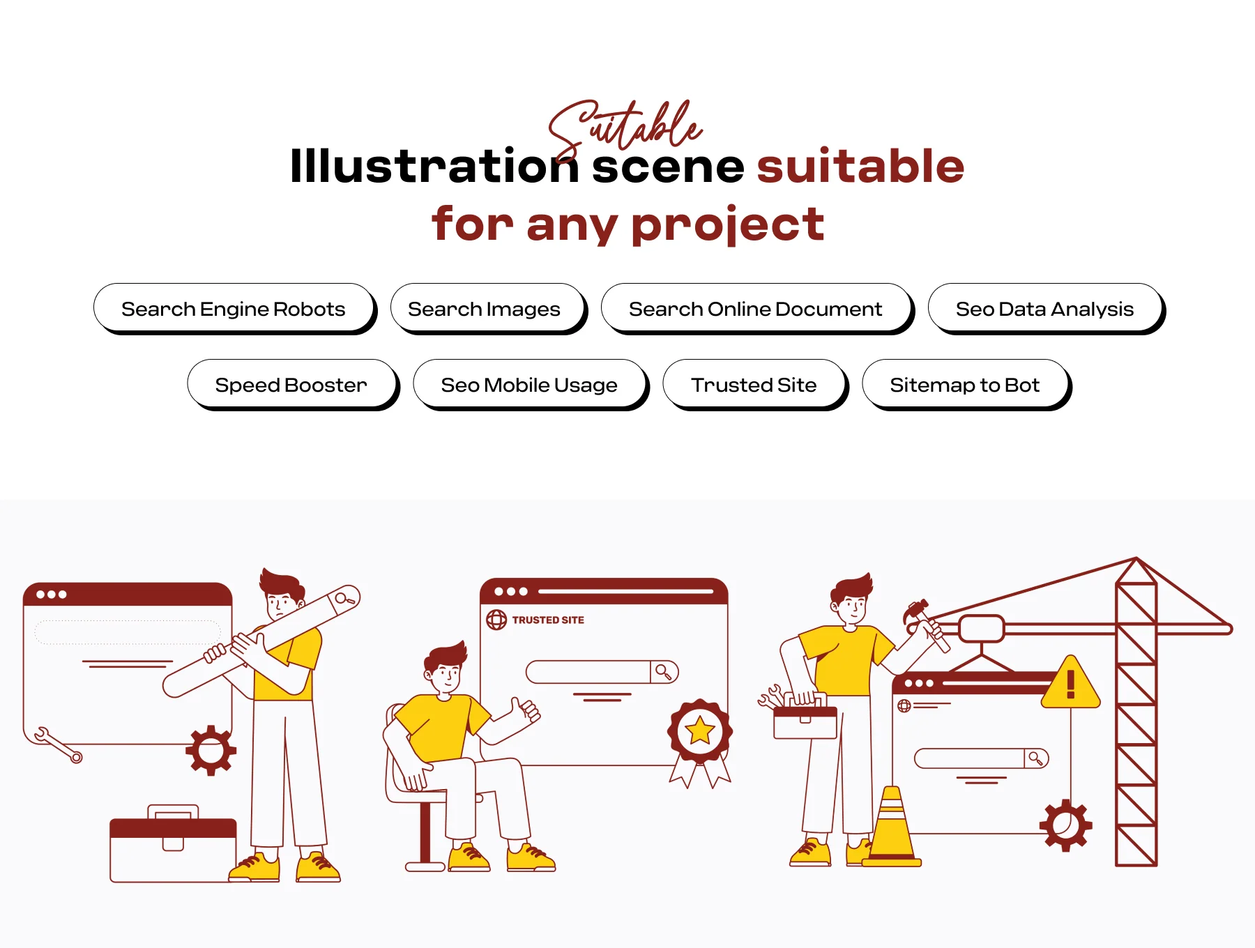 SEO Website Optimization Illustration Pack 4