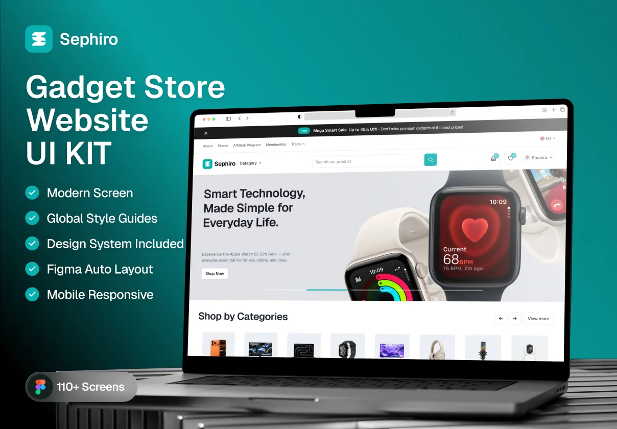 Sephiro - Gadget Store Website UI Kit