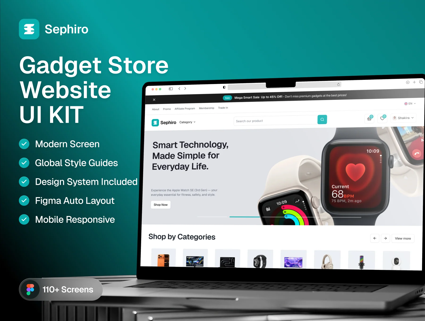 Sephiro - Gadget Store Website UI Kit