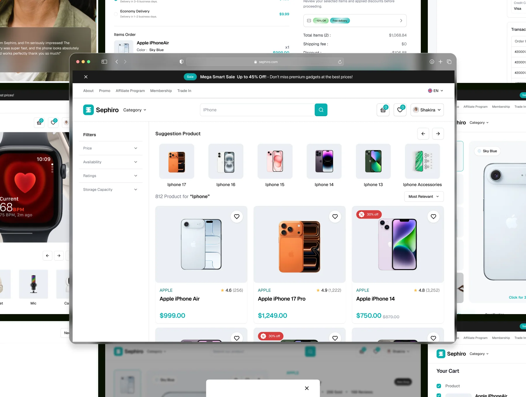 Sephiro - Gadget Store Website UI Kit 7