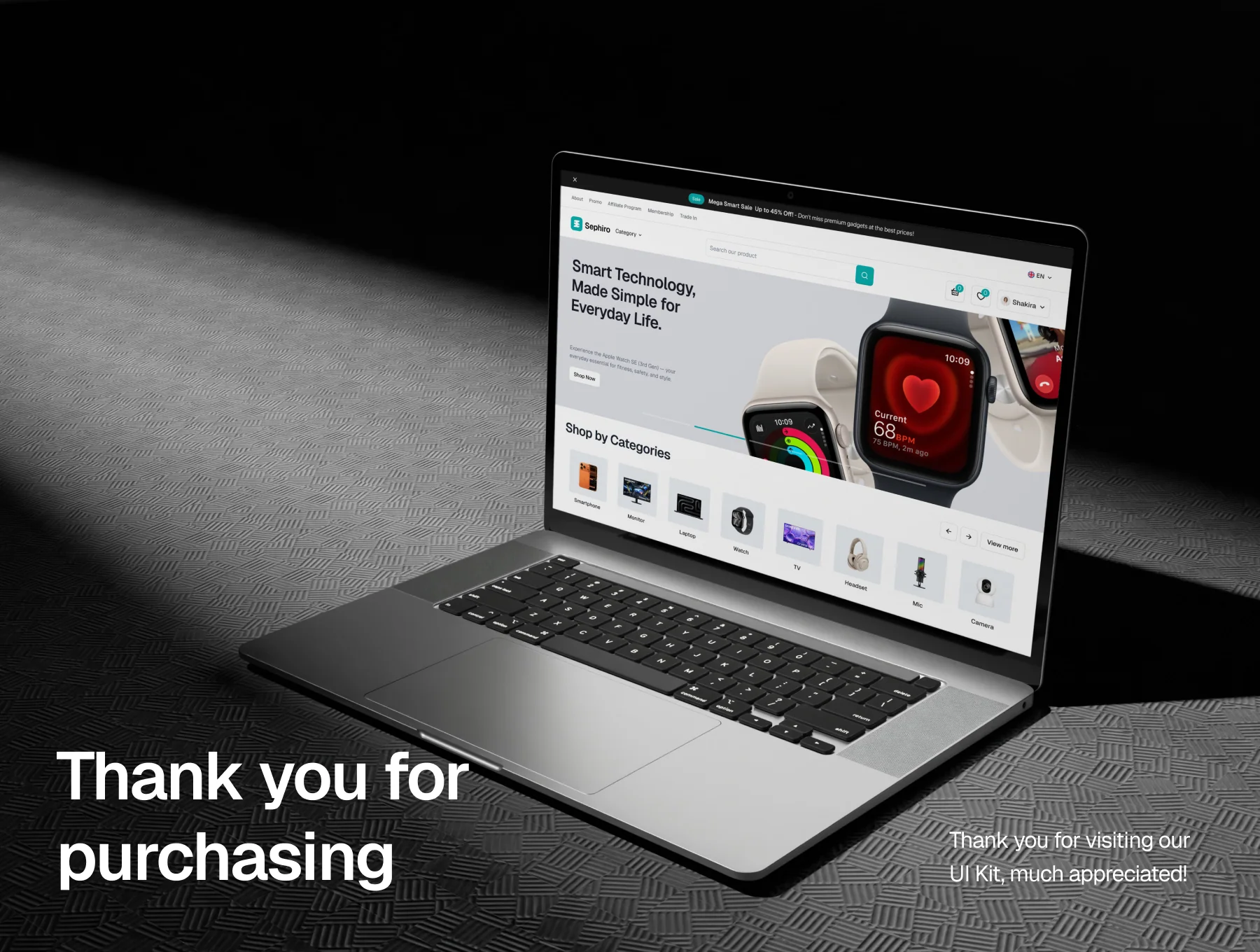 Sephiro - Gadget Store Website UI Kit 8