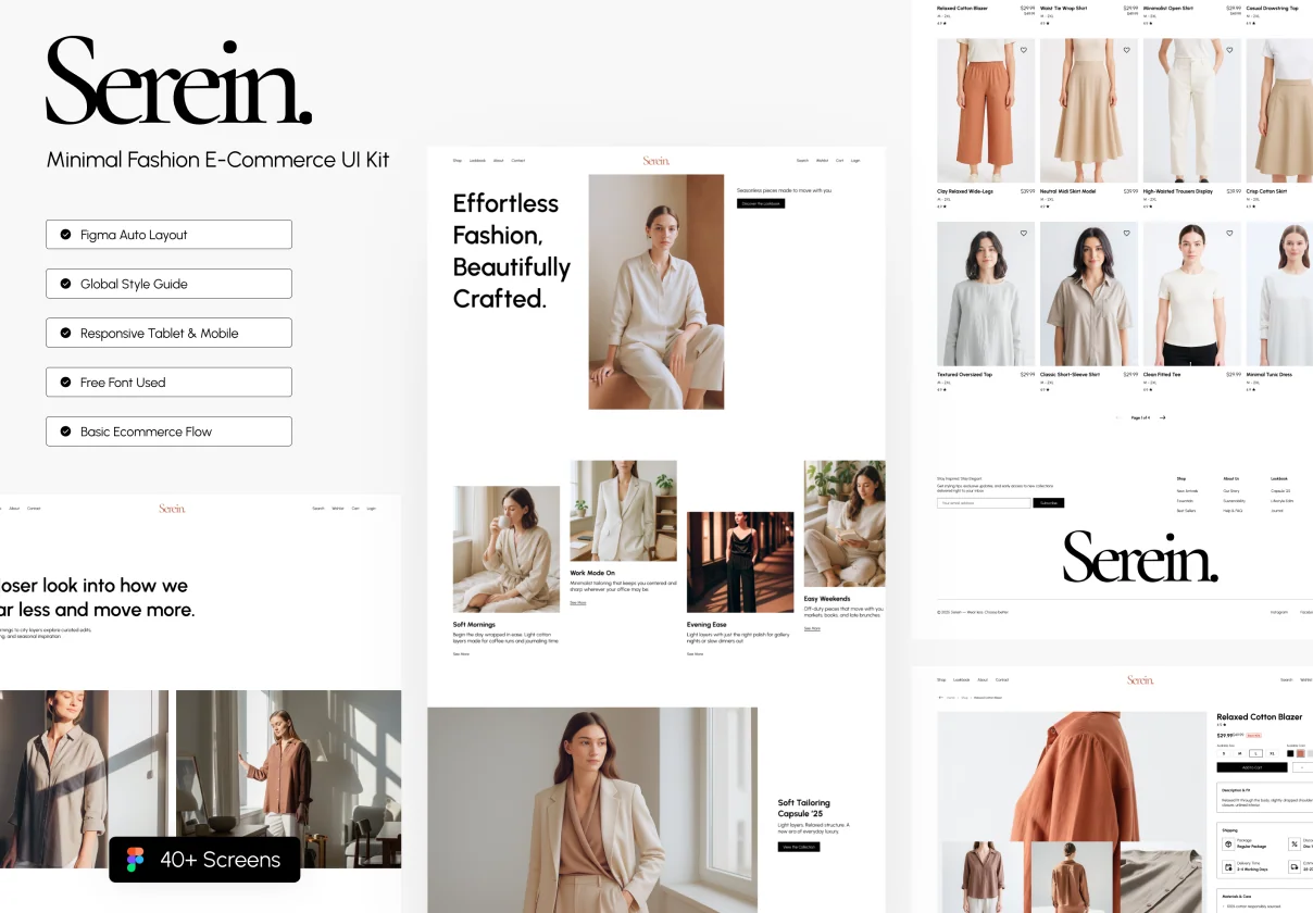 Serein – Minimal Fashion E-Commerce UI Kit