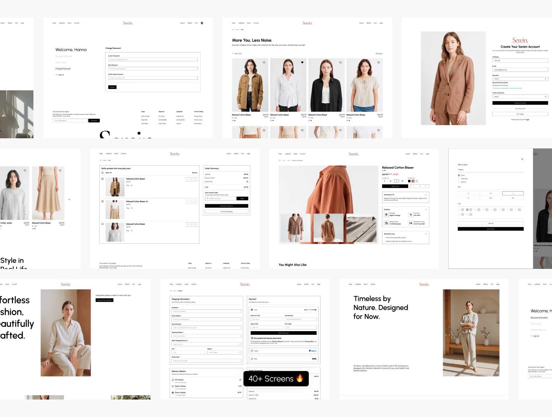 Serein – Minimal Fashion E-Commerce UI Kit 2