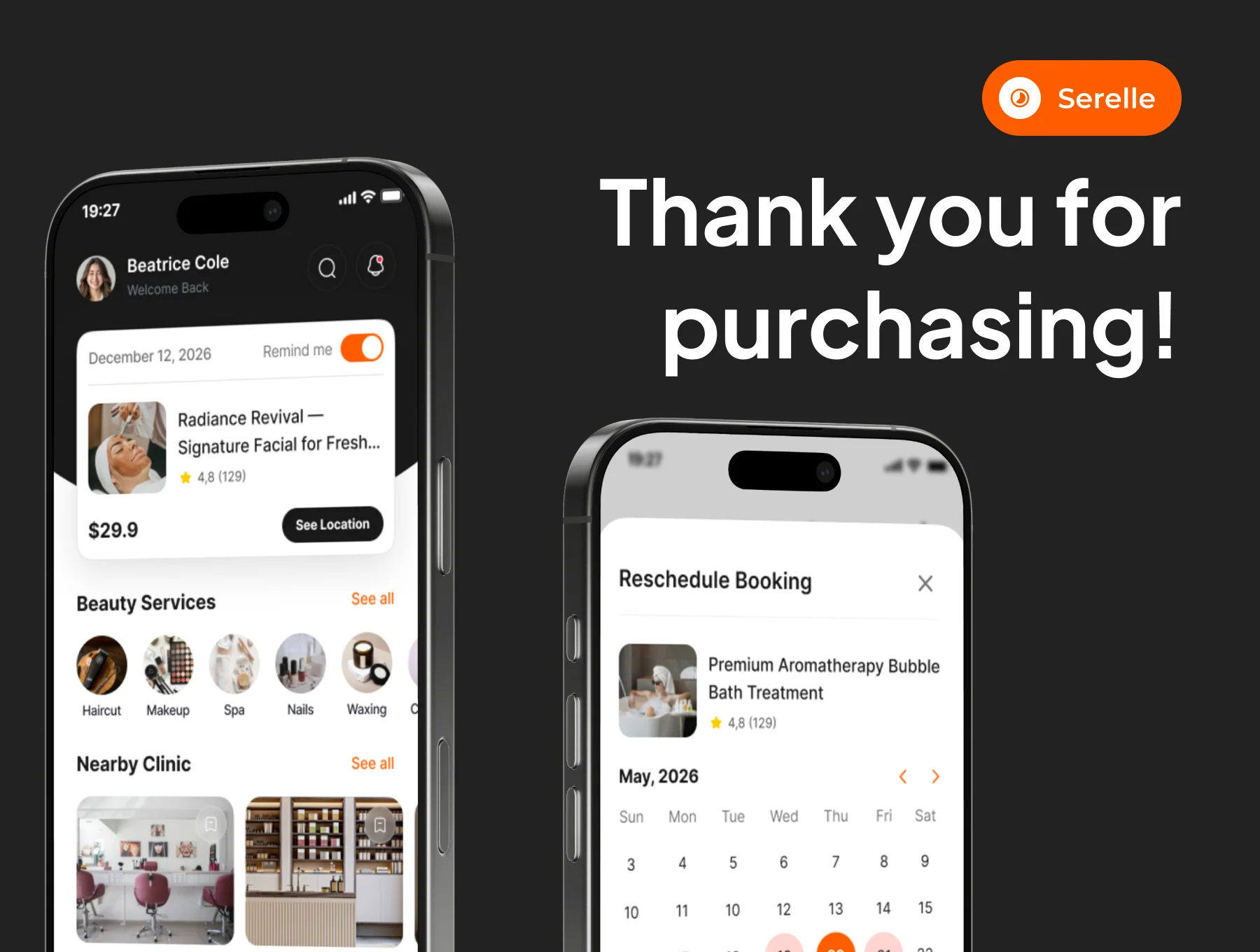 Serelle - Salon Service App IOS UI Kits 6