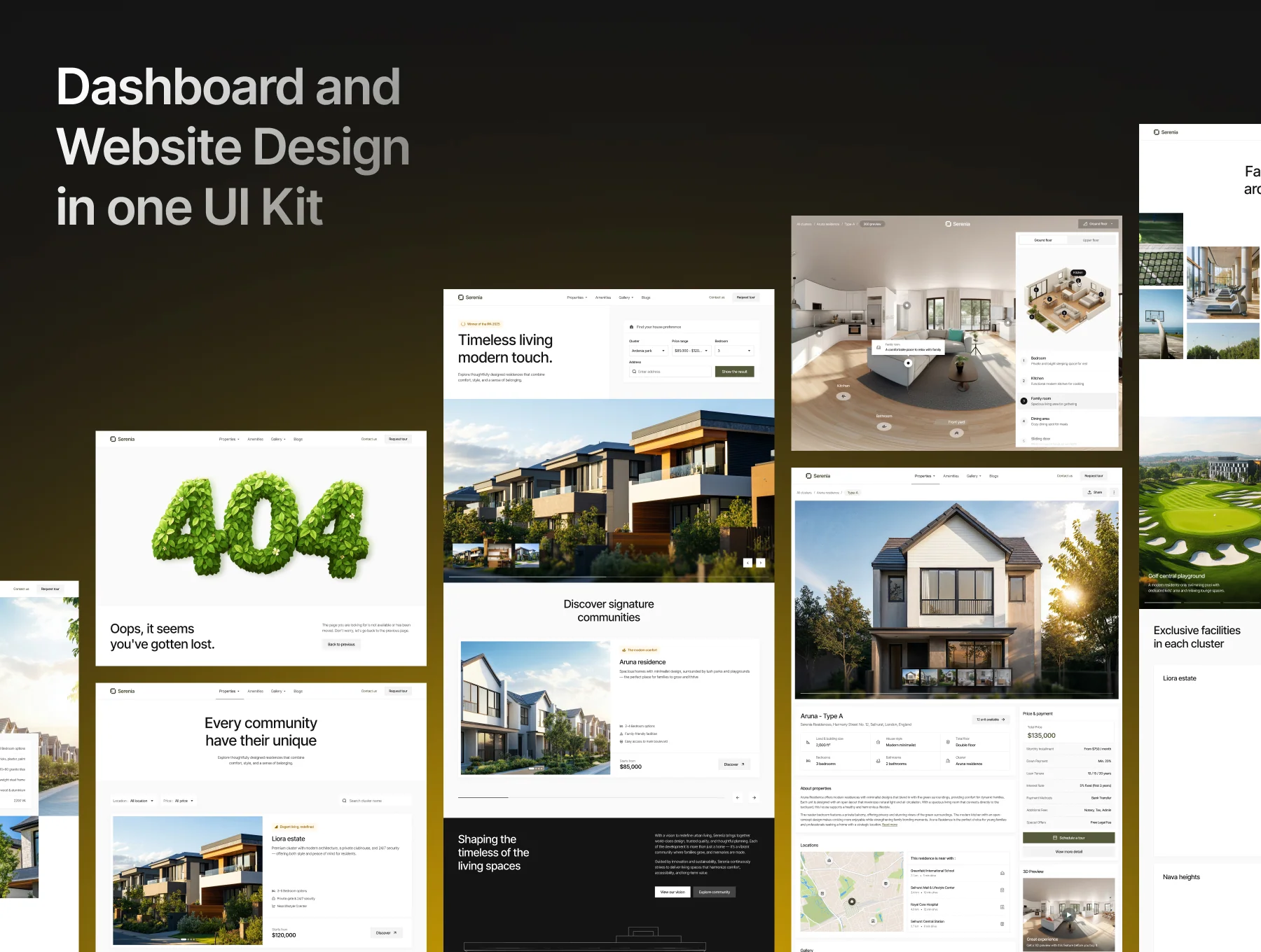 Serenia – Real Estate Management UI Kit 2