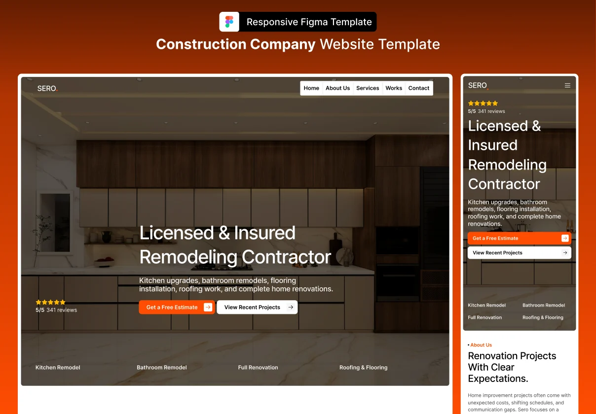 SERO - Construction Company Figma Template