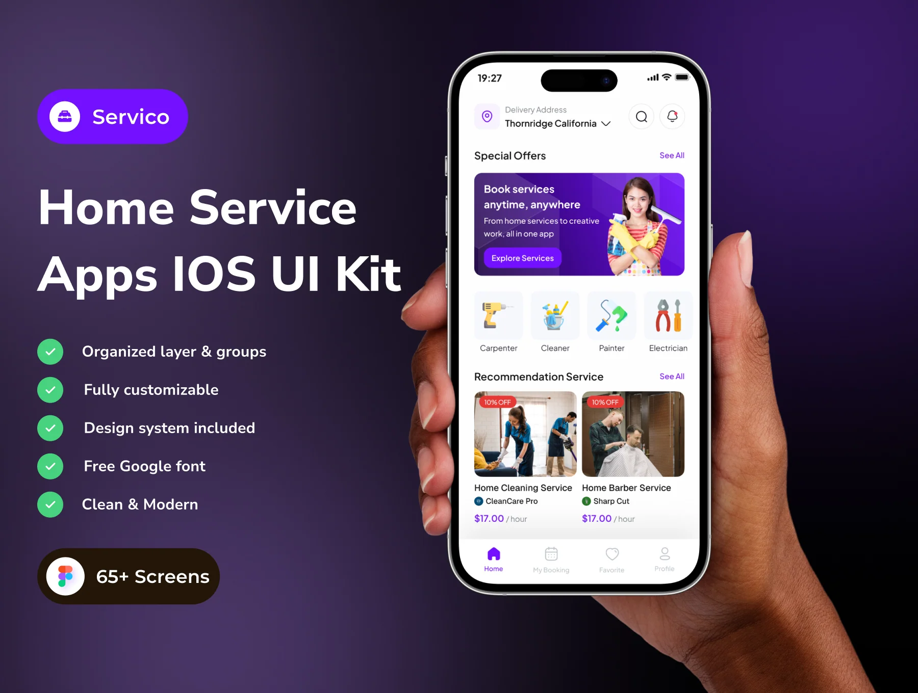 Servico - Home Service App IOS UI Kits