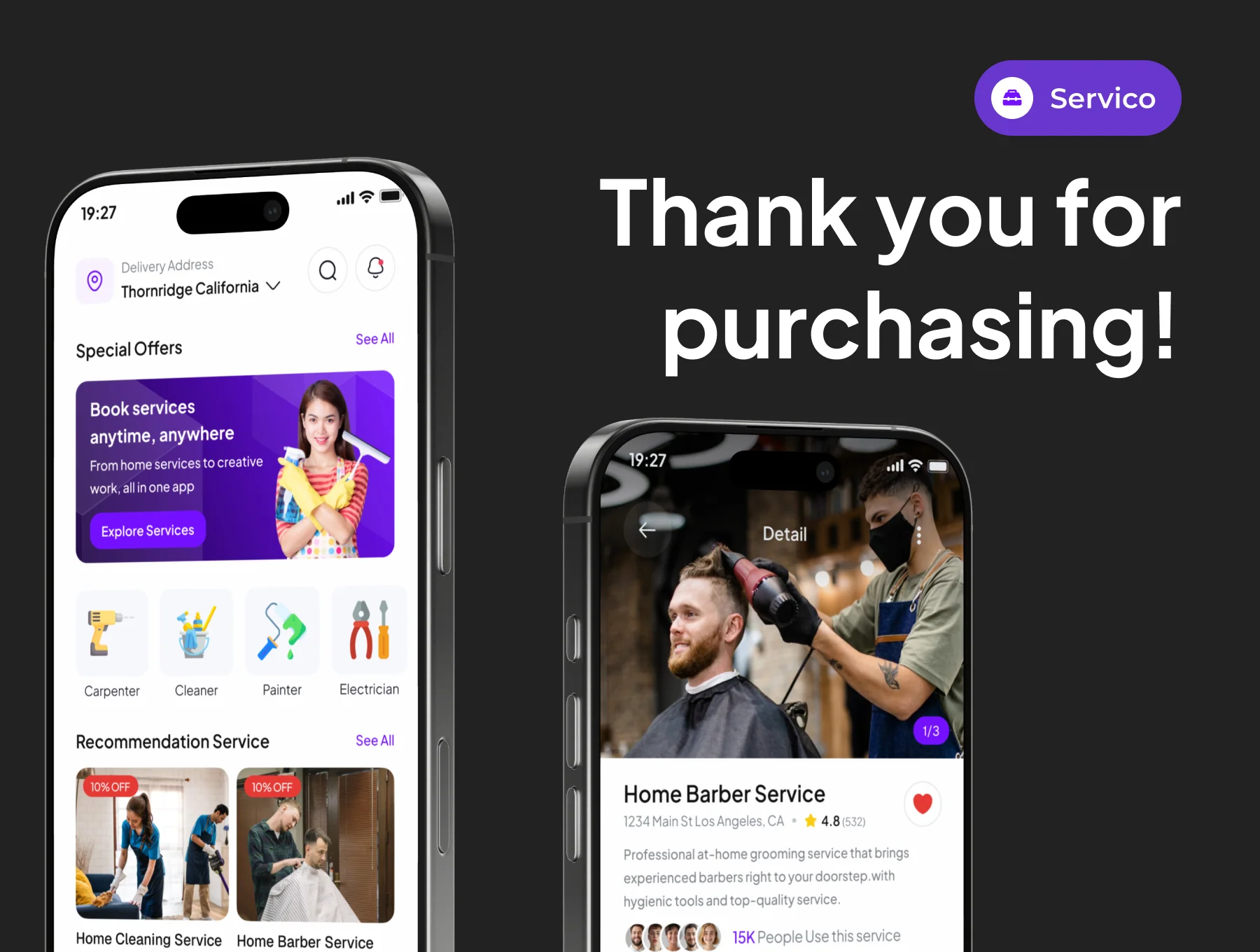 Servico - Home Service App IOS UI Kits 6