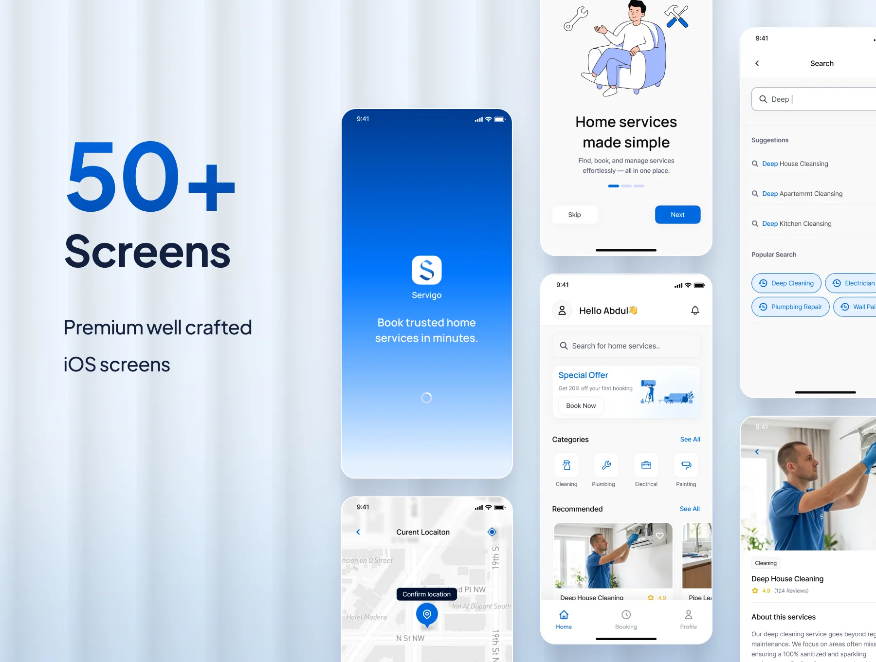 Servigo — Home Services App UI Kit 2
