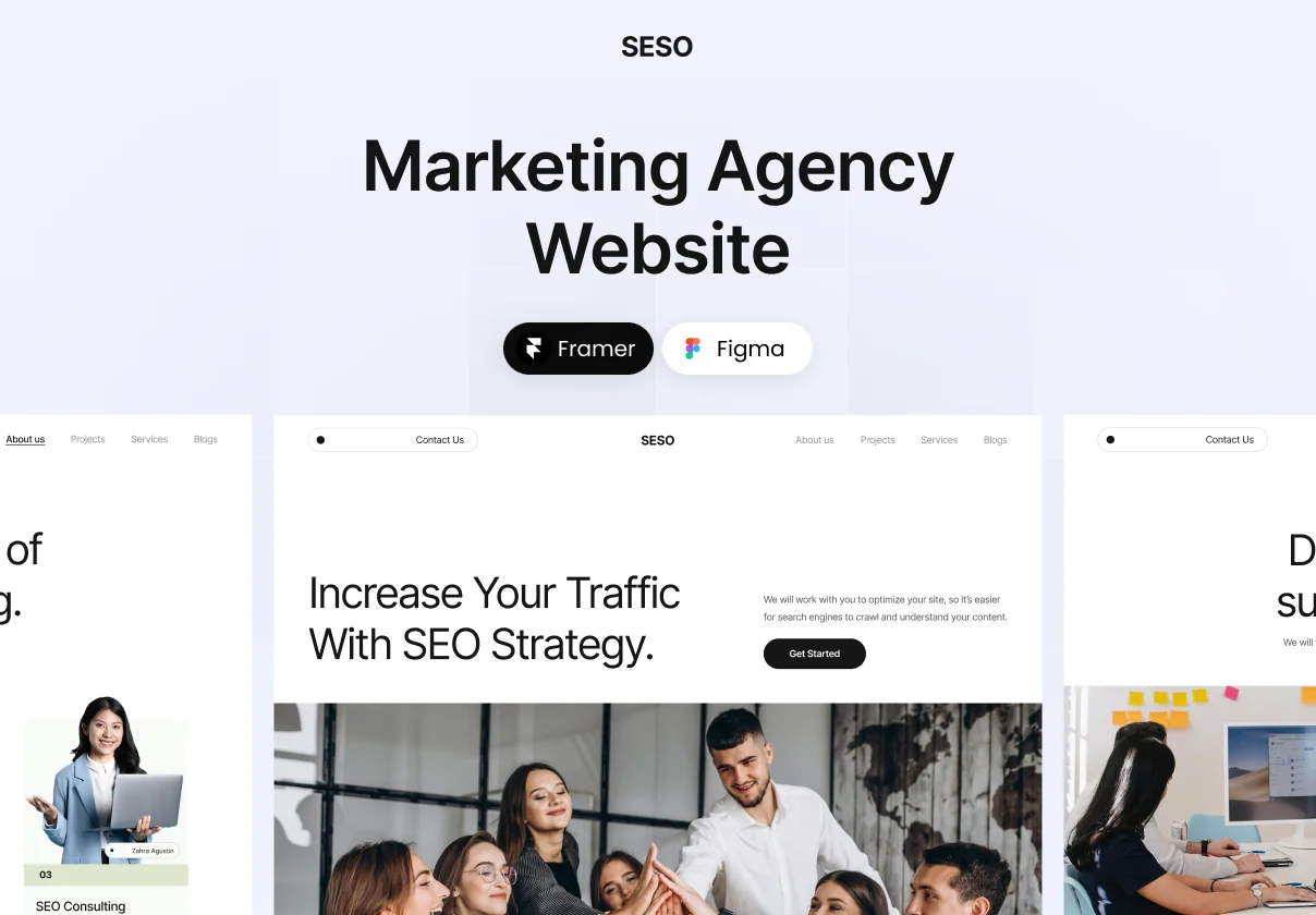 SESO - Marketing Agency Framer Template