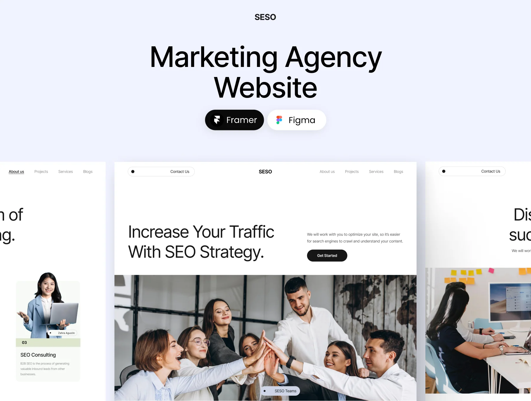 SESO - Marketing Agency Framer Template