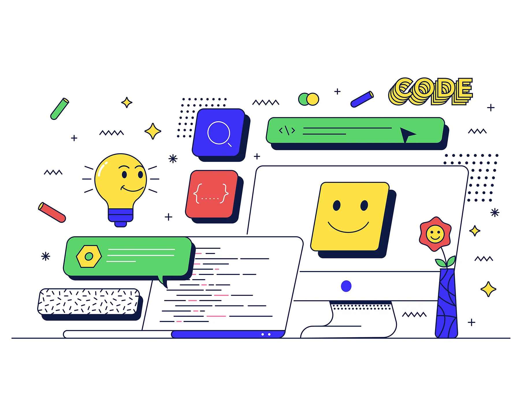 Set of 10 Modern Flat Line Design Concepts 3