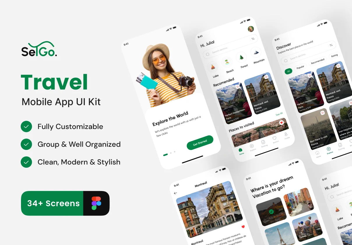 SetGo - Travel App UI Kit