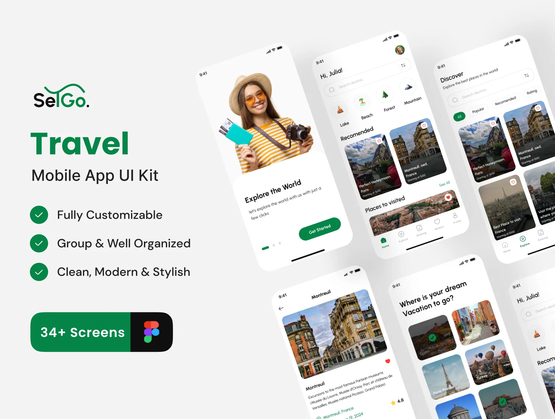 SetGo - Travel App UI Kit