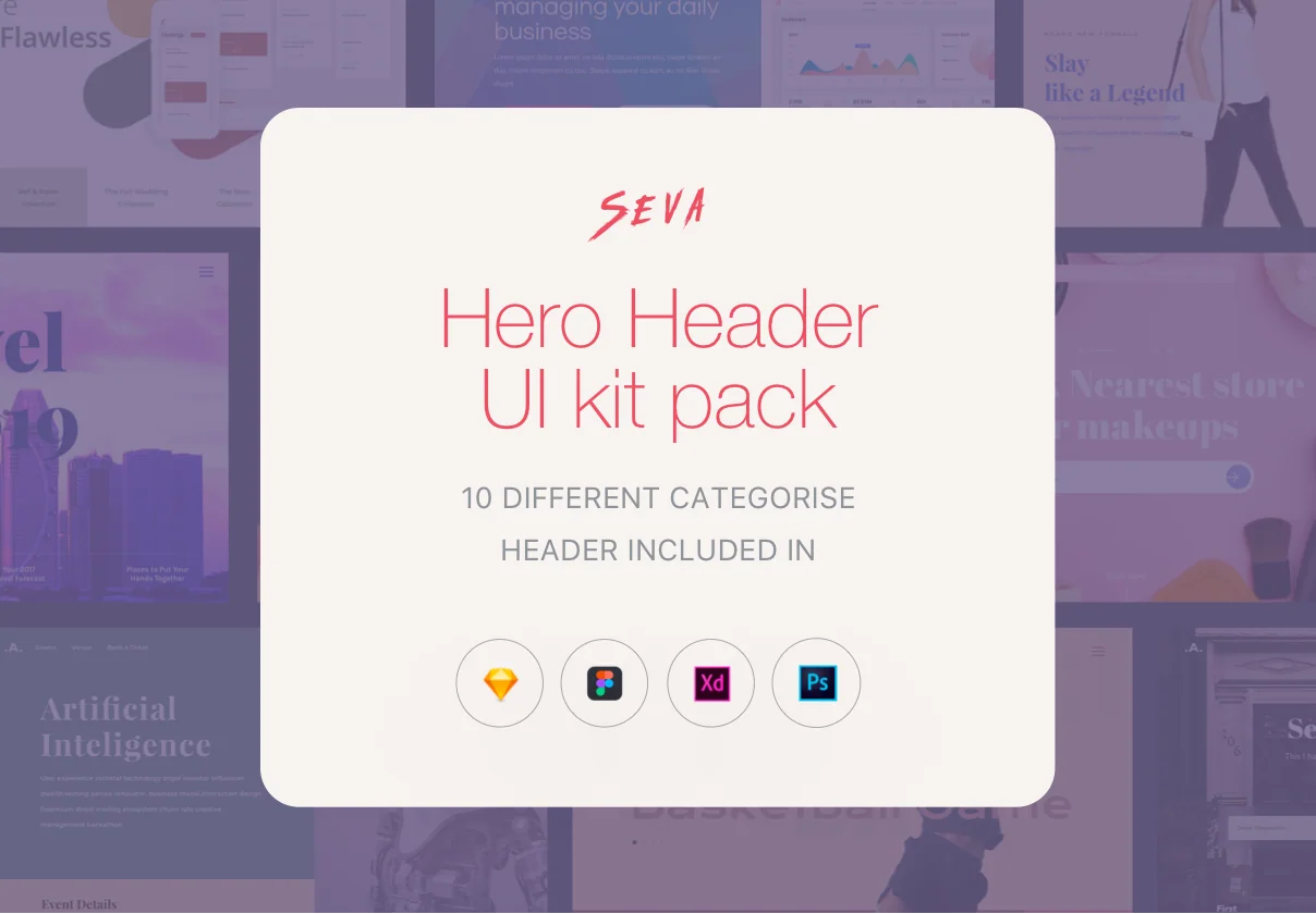 Seva header ui kit pack-2