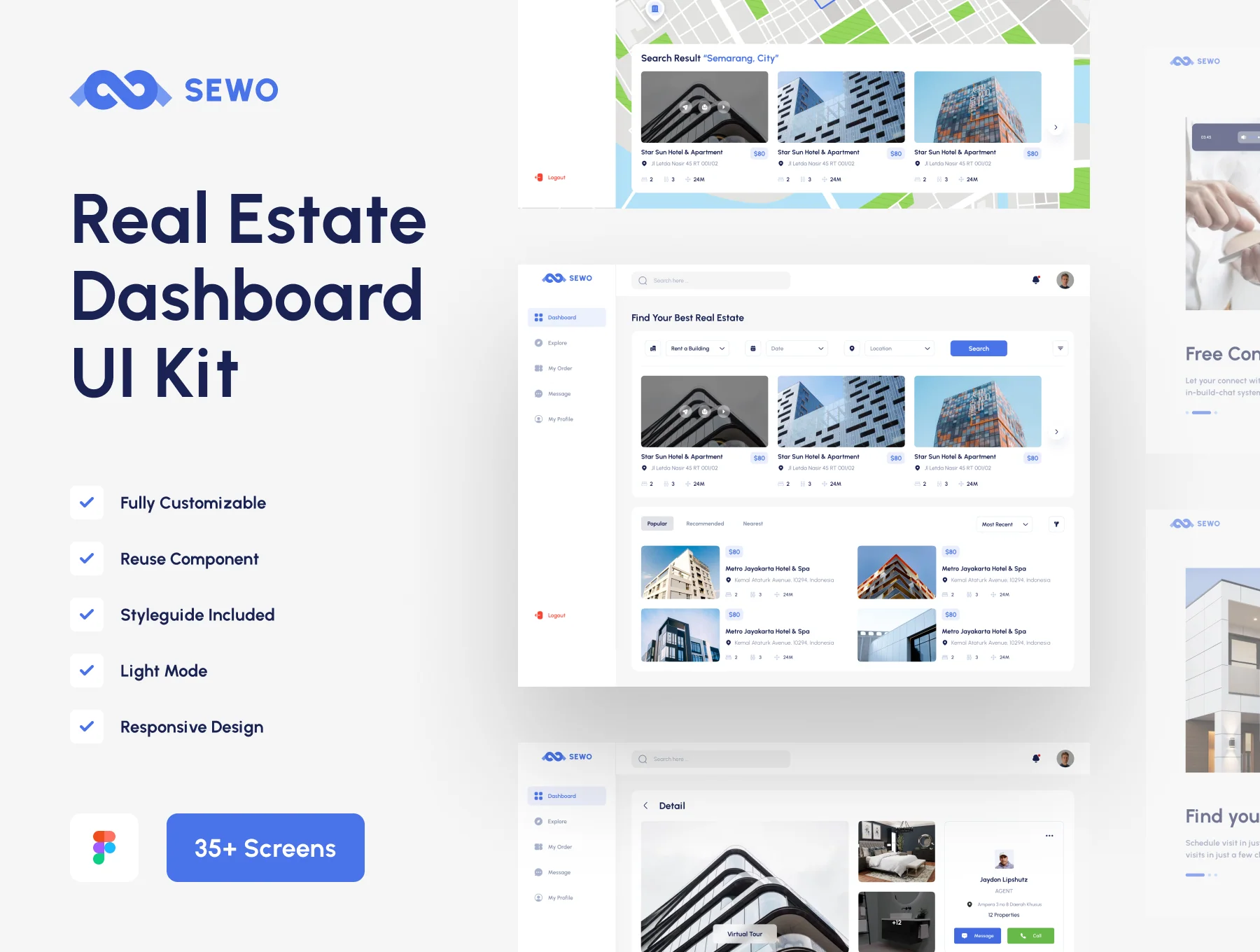 Sewo - Real Estate Dashboard UI Kit