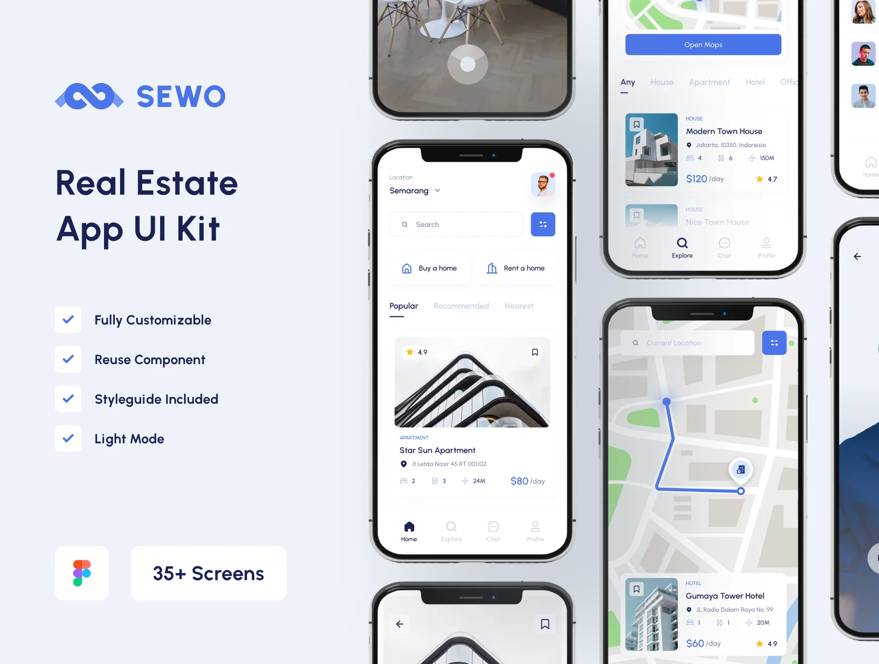 Sewo - Real Estate Mobile App UI Kit