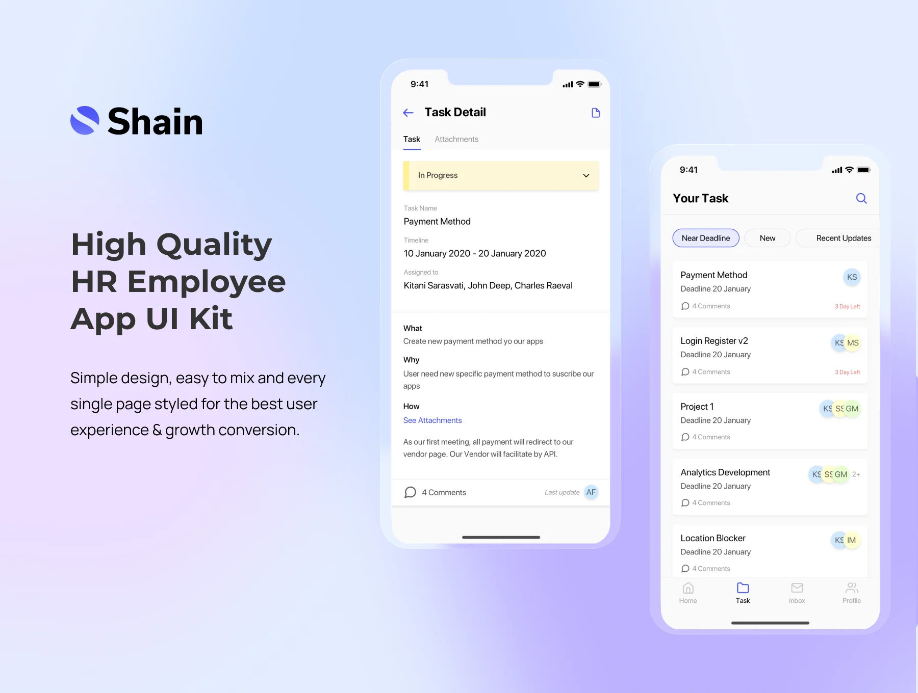 Shain - HR Employee App UI KIt