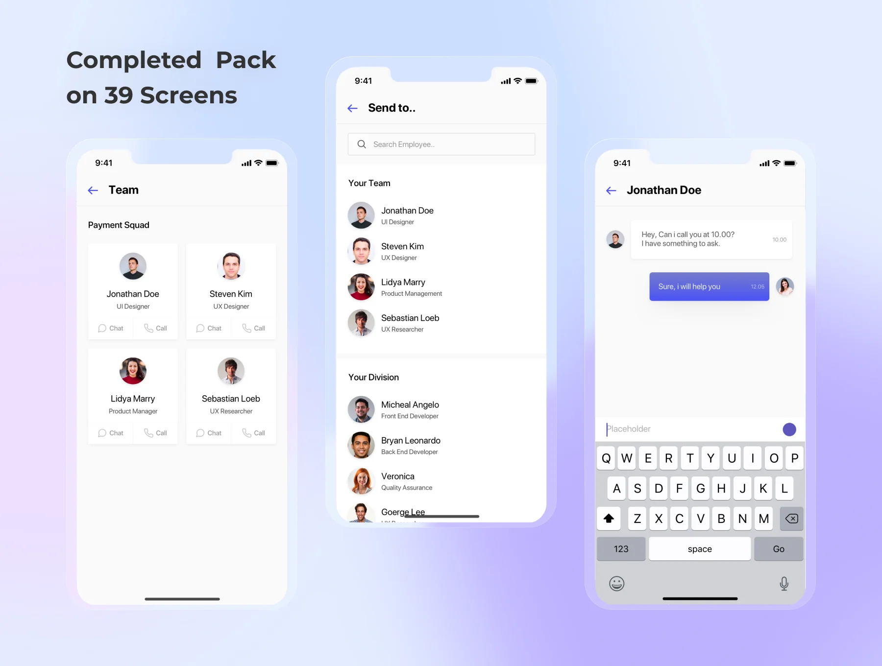 Shain - HR Employee App UI KIt 2