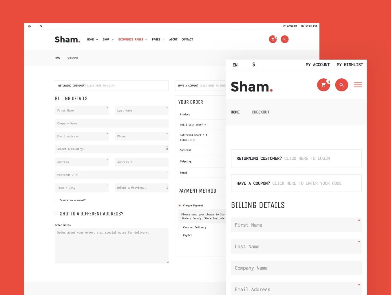 Sham eCommerce HTML 4