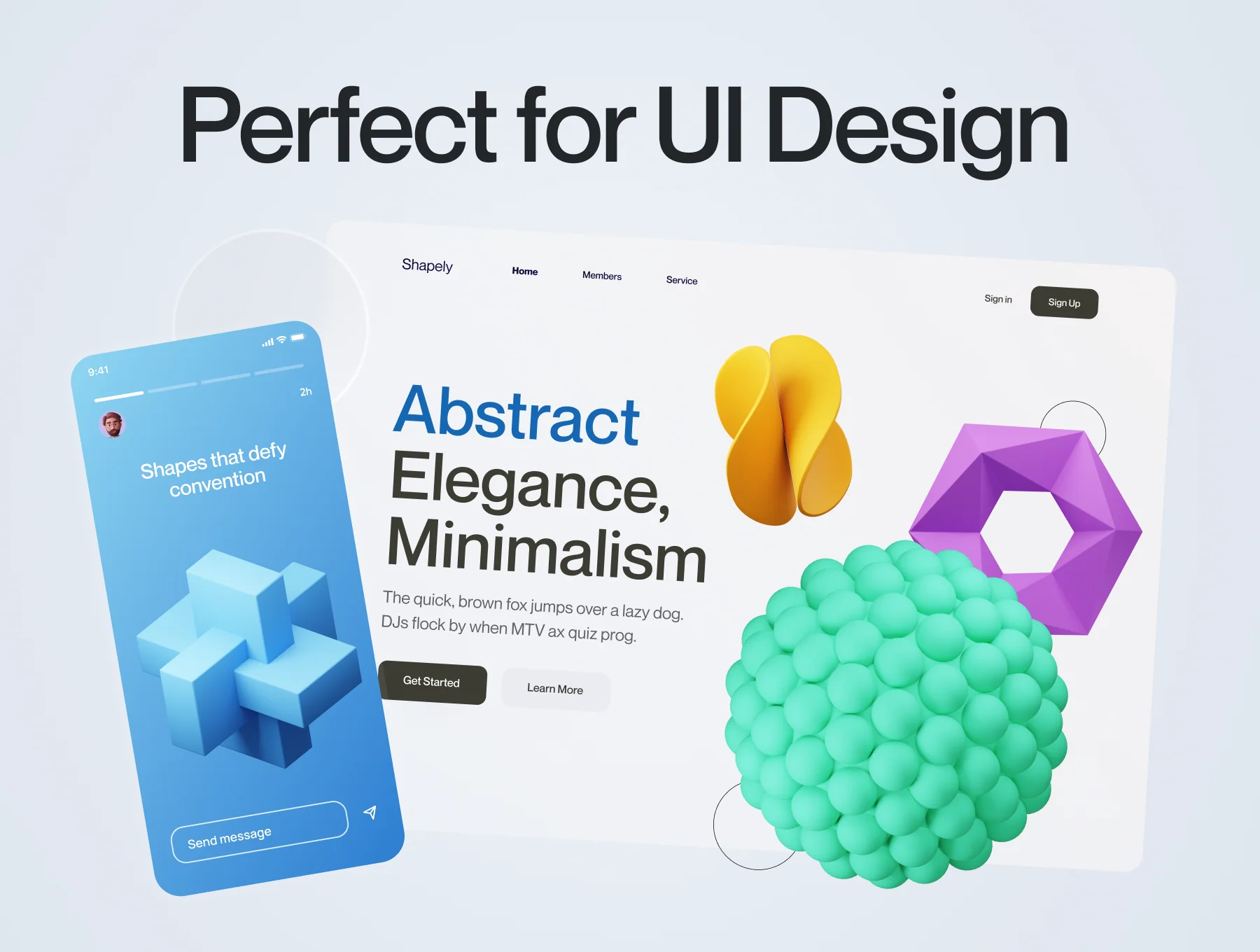 Shapely - Abstract Shape 3D Icon Set 5