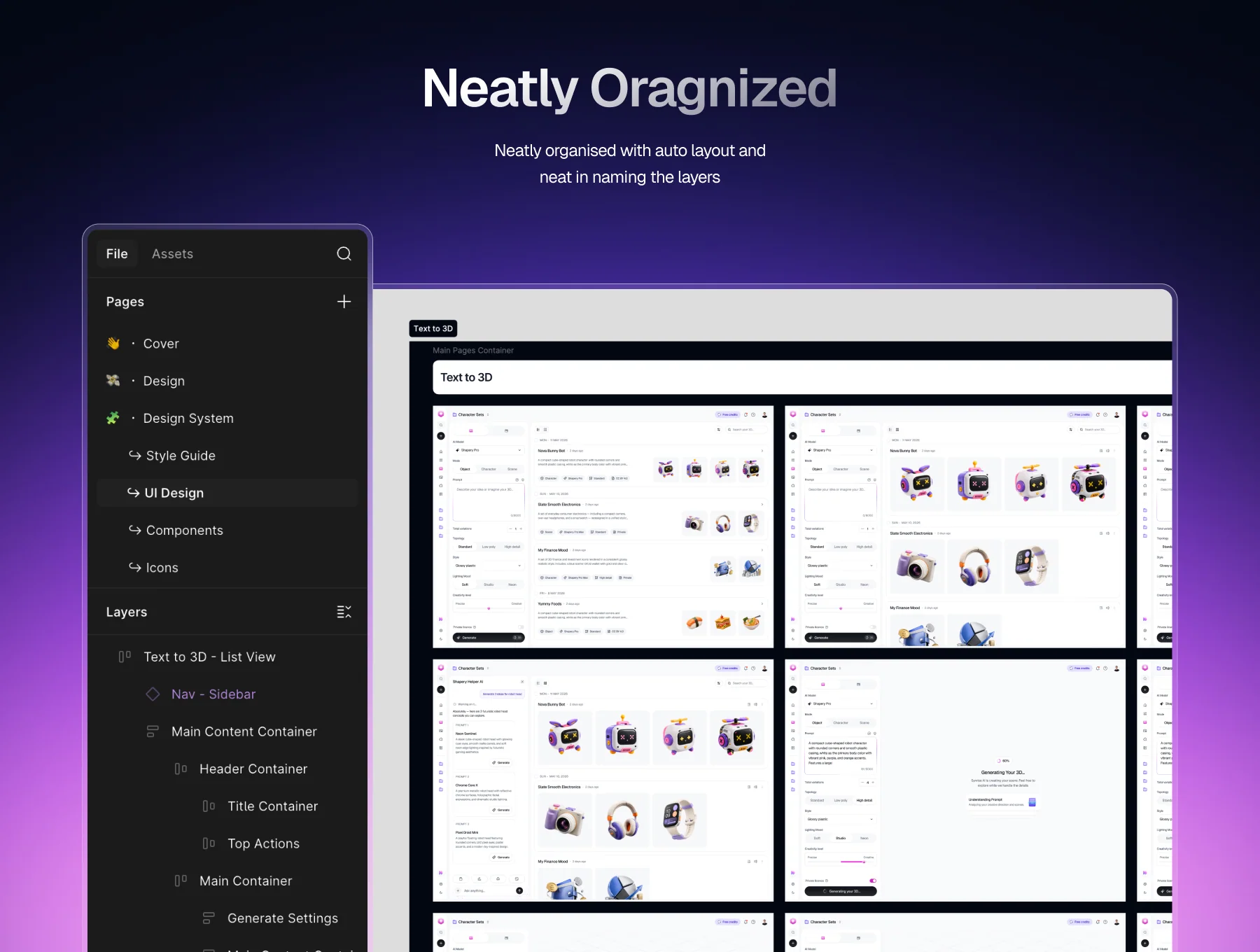 Shapery - 3D AI Generator Dashboard UI Kit 3