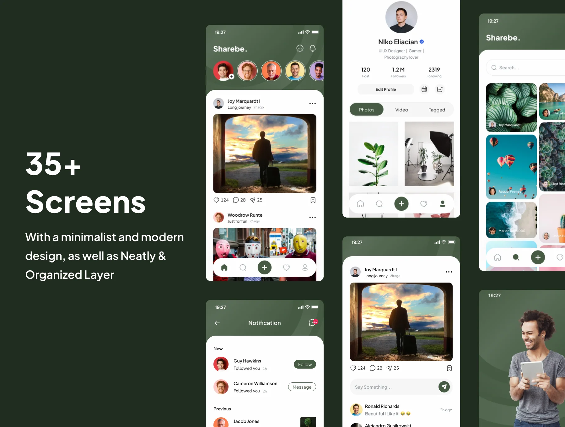 Sharebe - Social Media App UI Kits 2