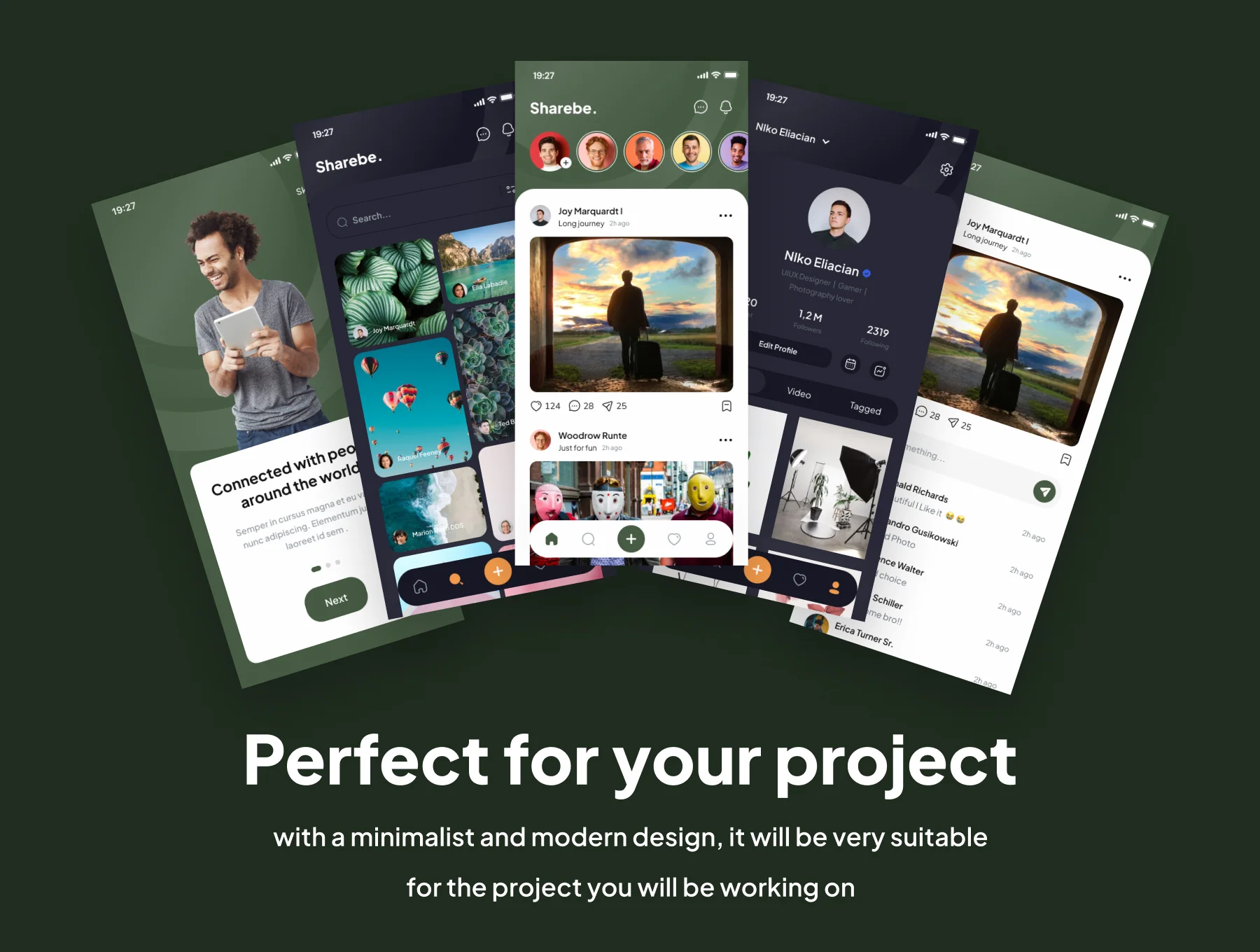 Sharebe - Social Media App UI Kits 4
