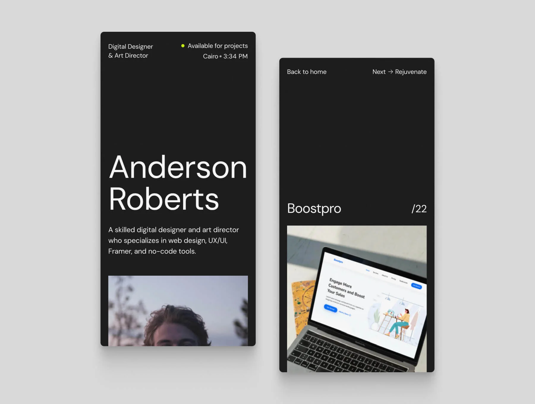 Sharm – Personal Framer Template 4