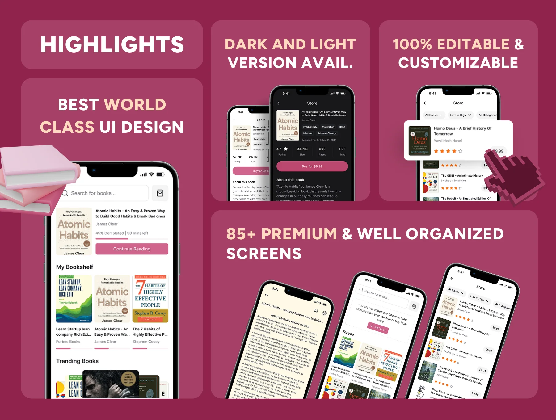 Shelfie - E-Book Store App Ui Kit 2