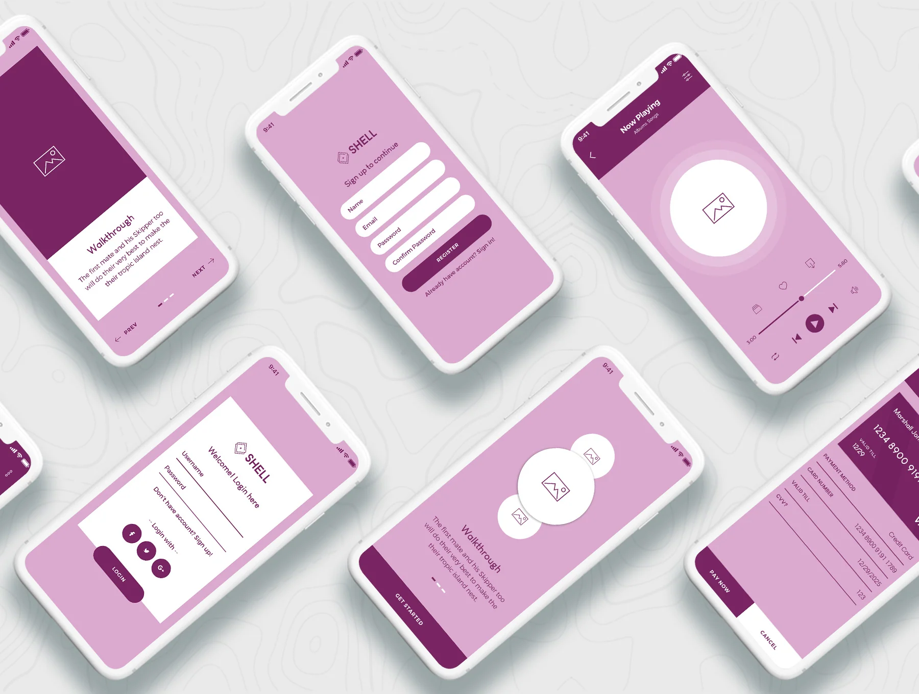 Shell Mobile Wireframe Kit 8