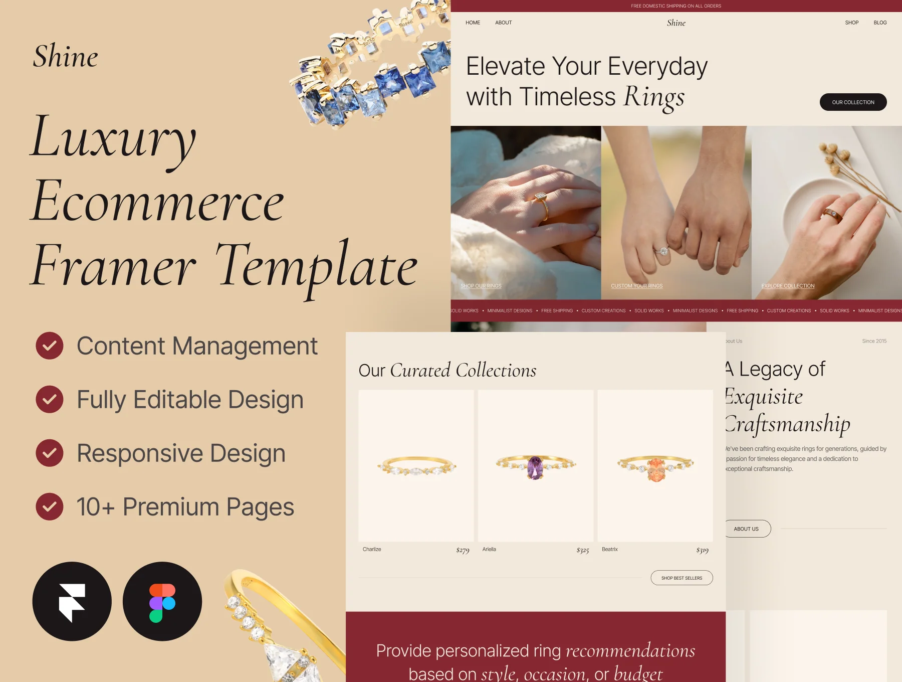 Shine - Ecommerce Framer Template