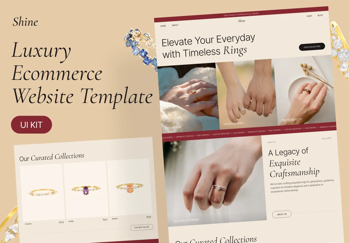 Shine - Luxury Ecommerce Website UI Kit