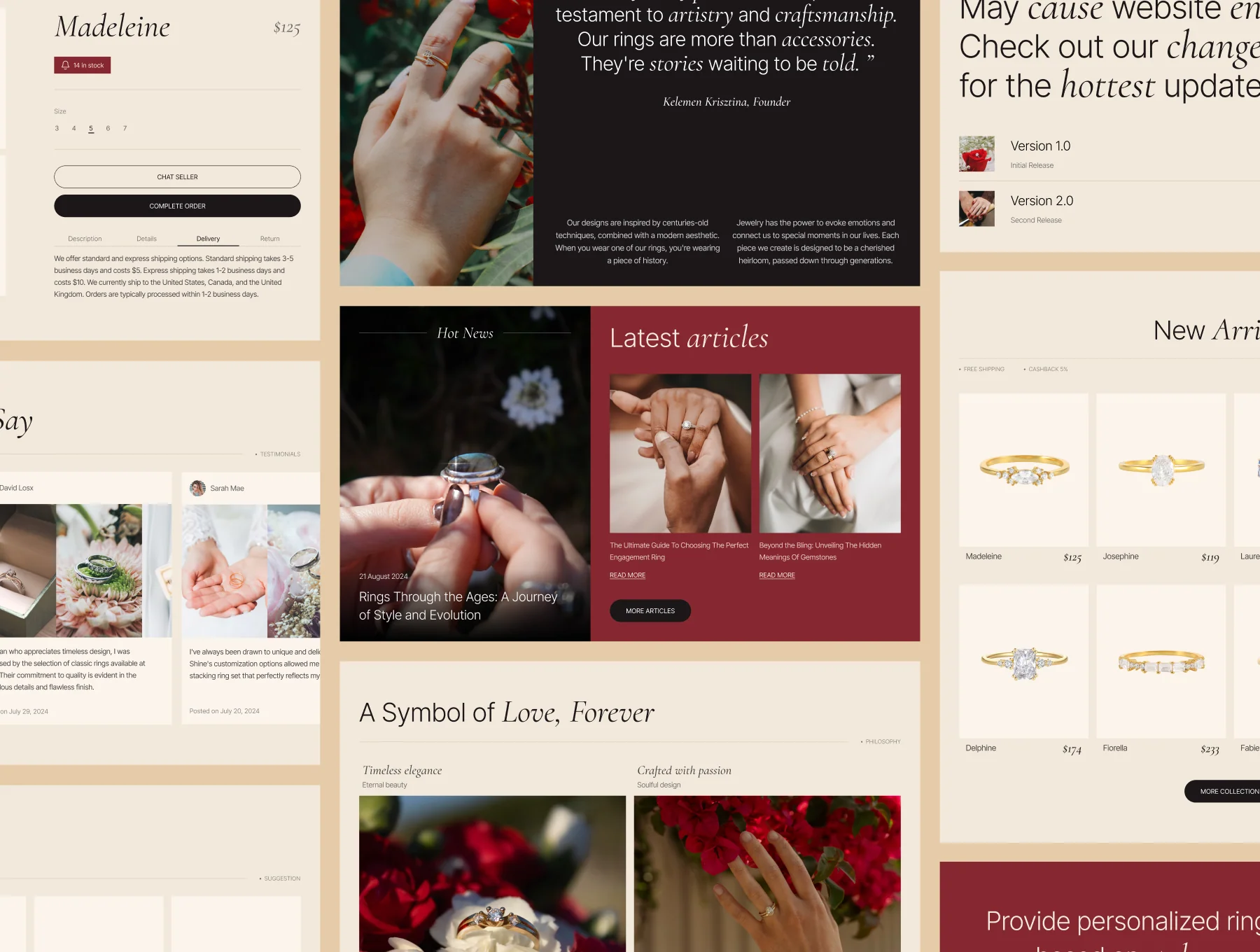 Shine - Luxury Ecommerce Website UI Kit 8