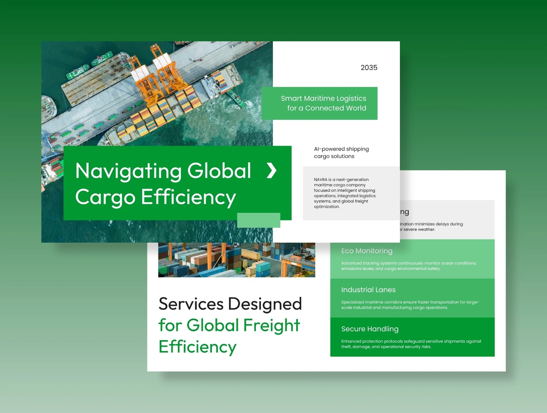 Ship Cargo Pitch Deck: Smart Maritime Logistics & Global Freight