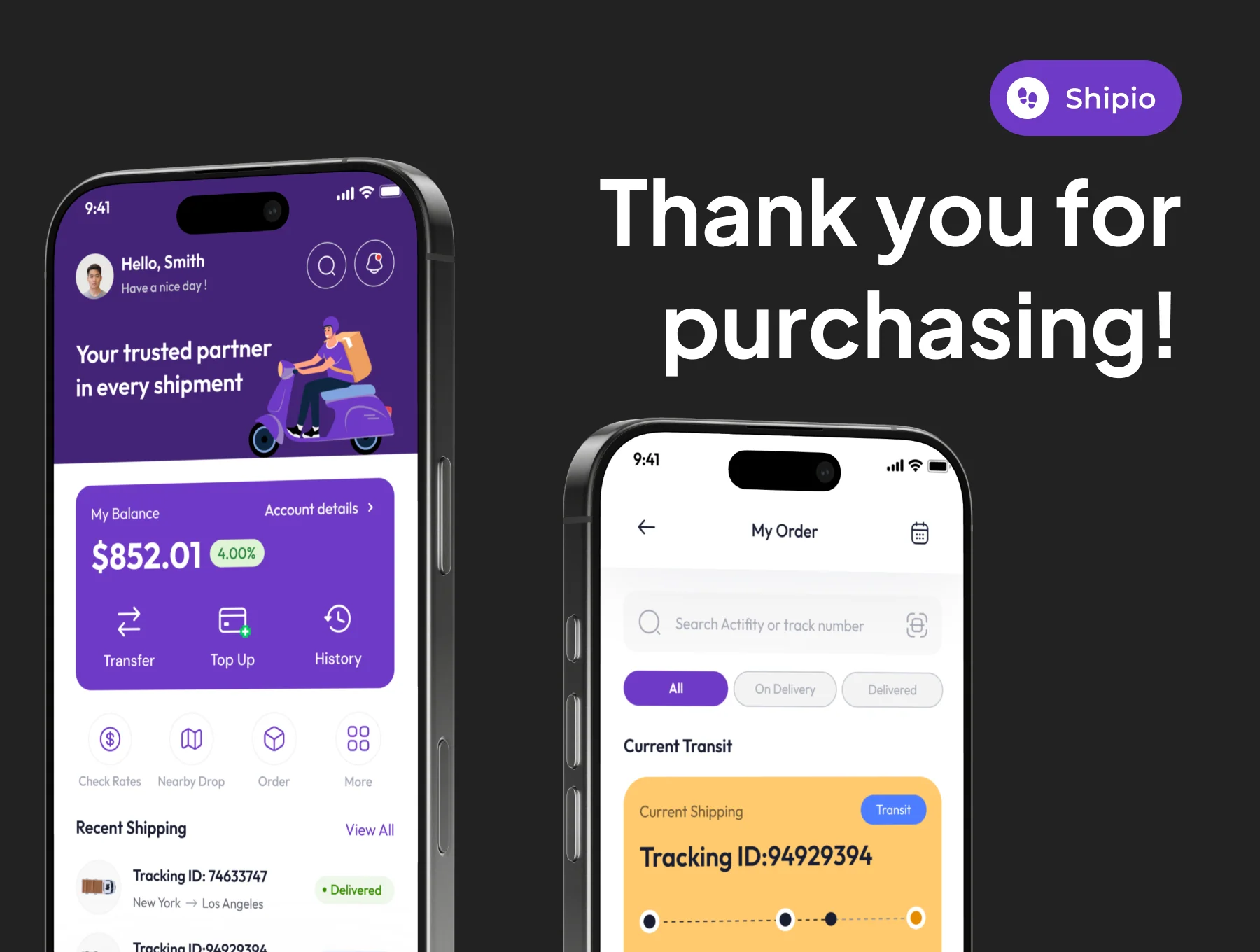 Shipio - Shipping App IOS UI Kits 6