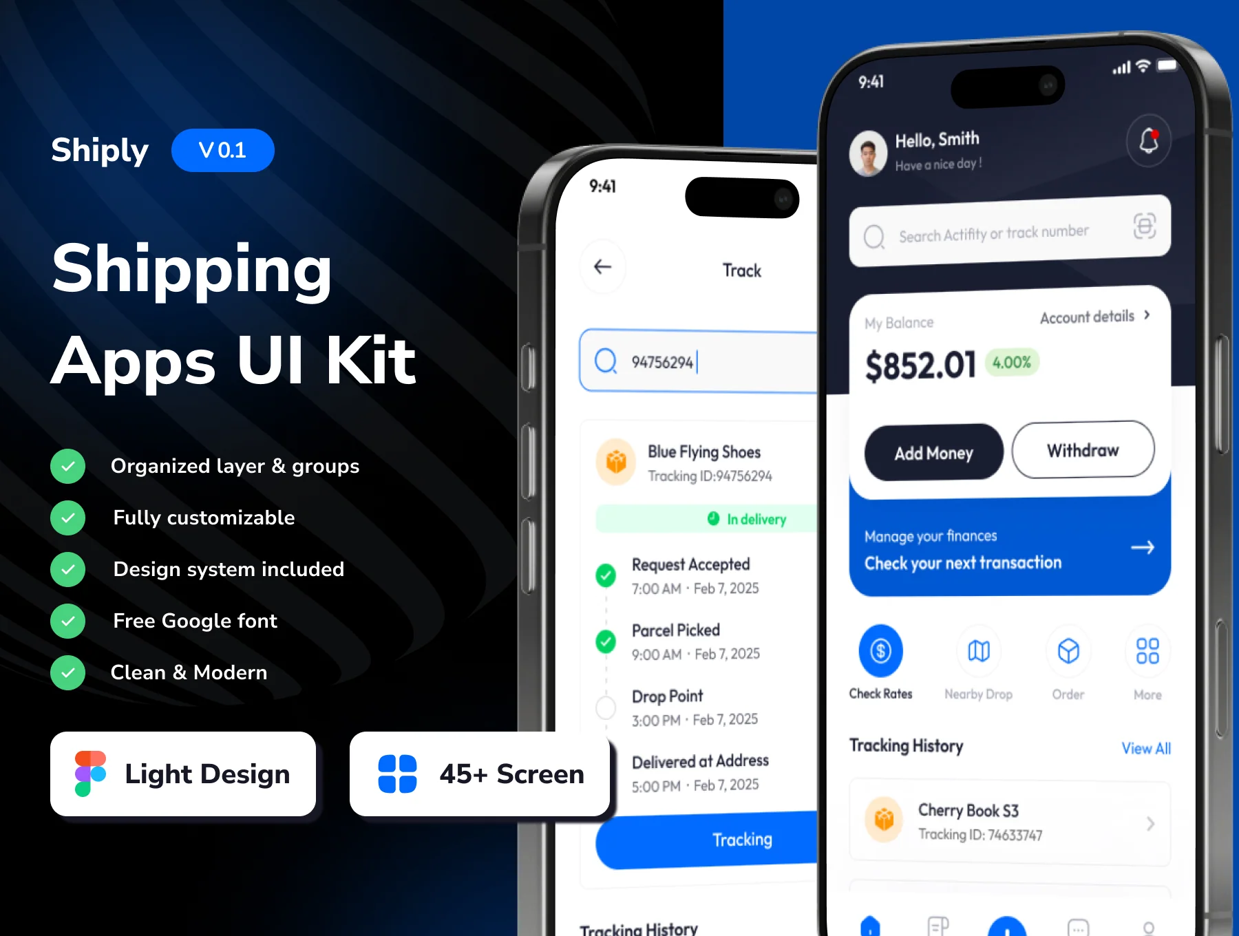 Shiply - Shipping Mobile App UI Kits