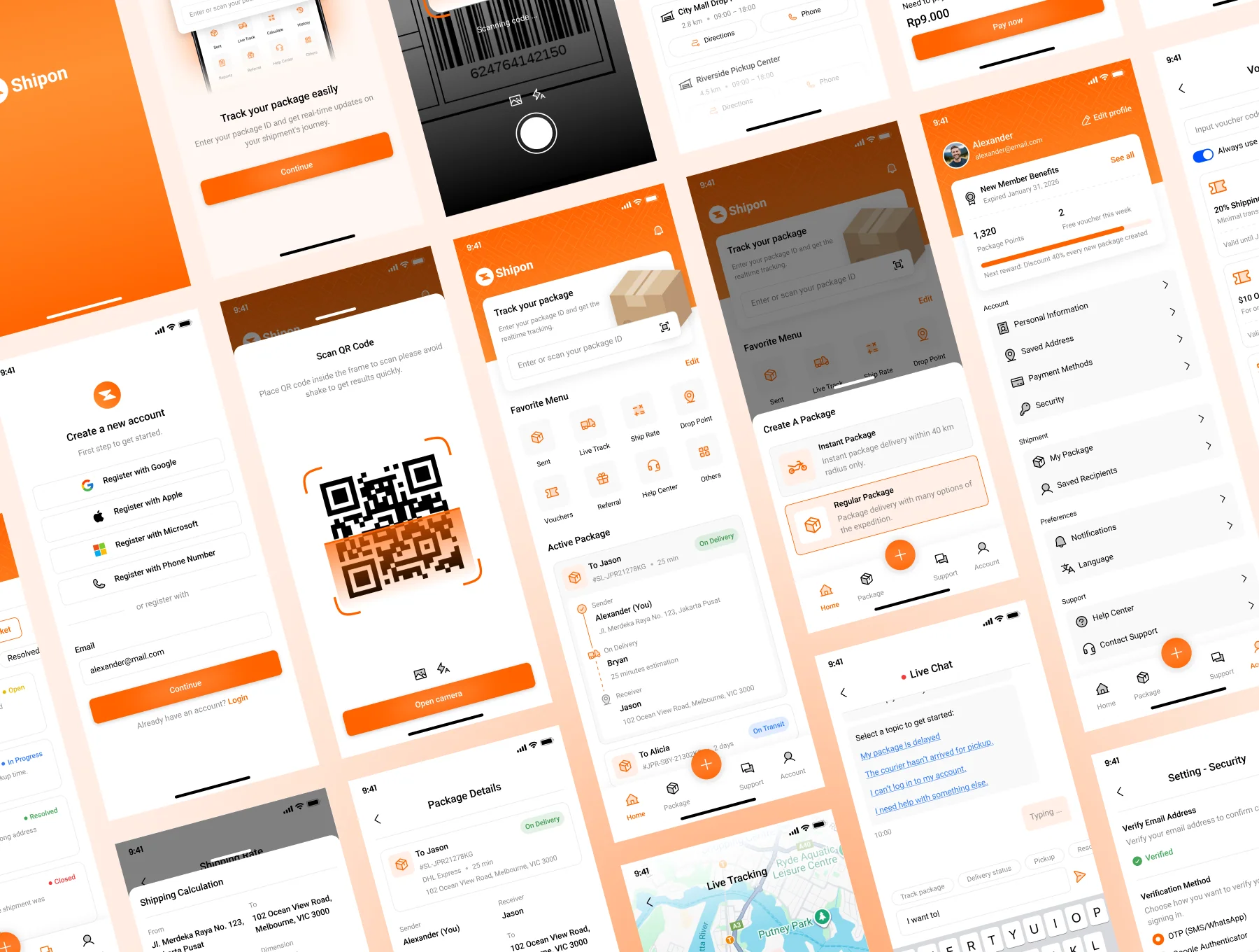 Shipon - Shipping & Delivery Mobile App Kit 3