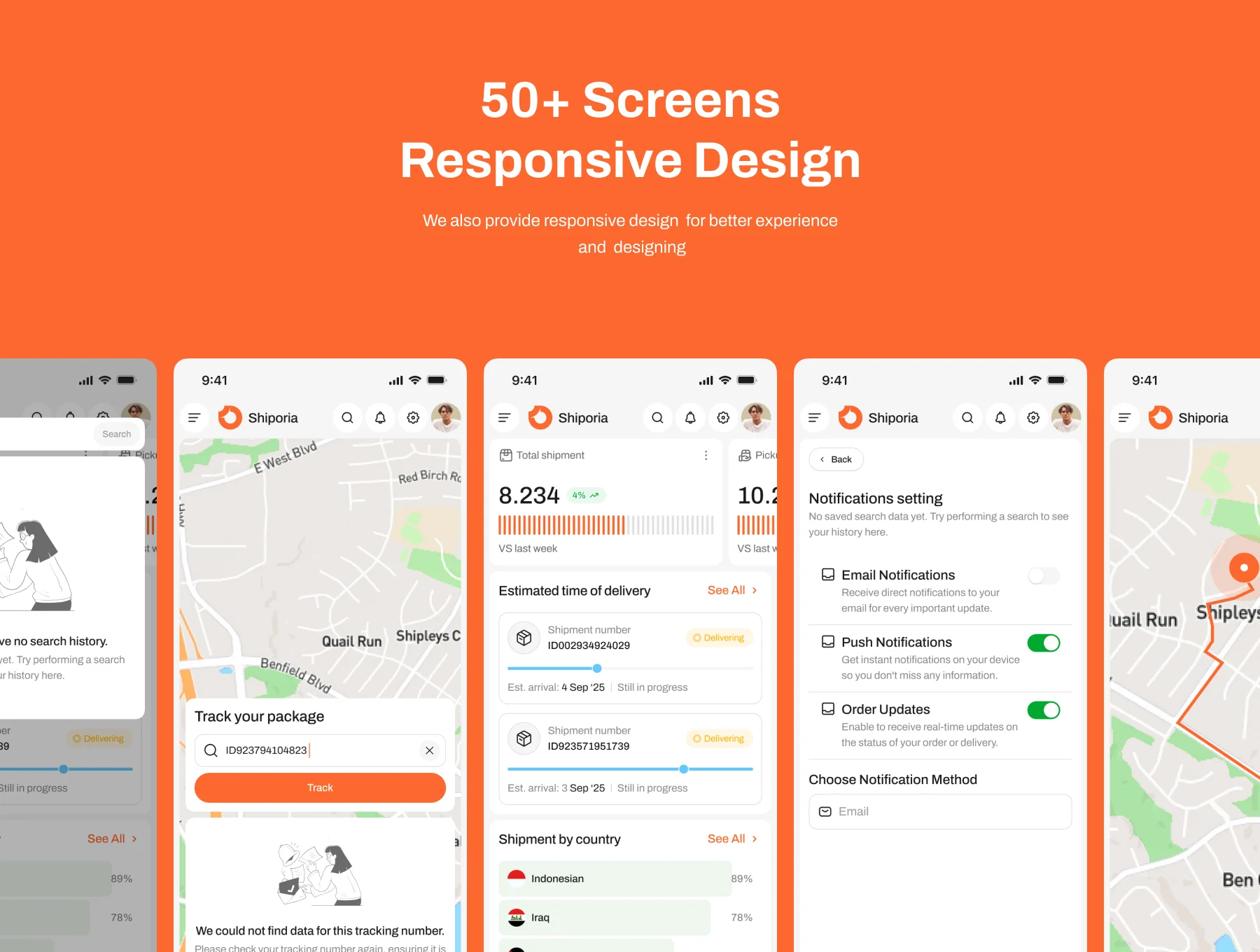Shiporia – Logistic Dashboard UI Kit 6